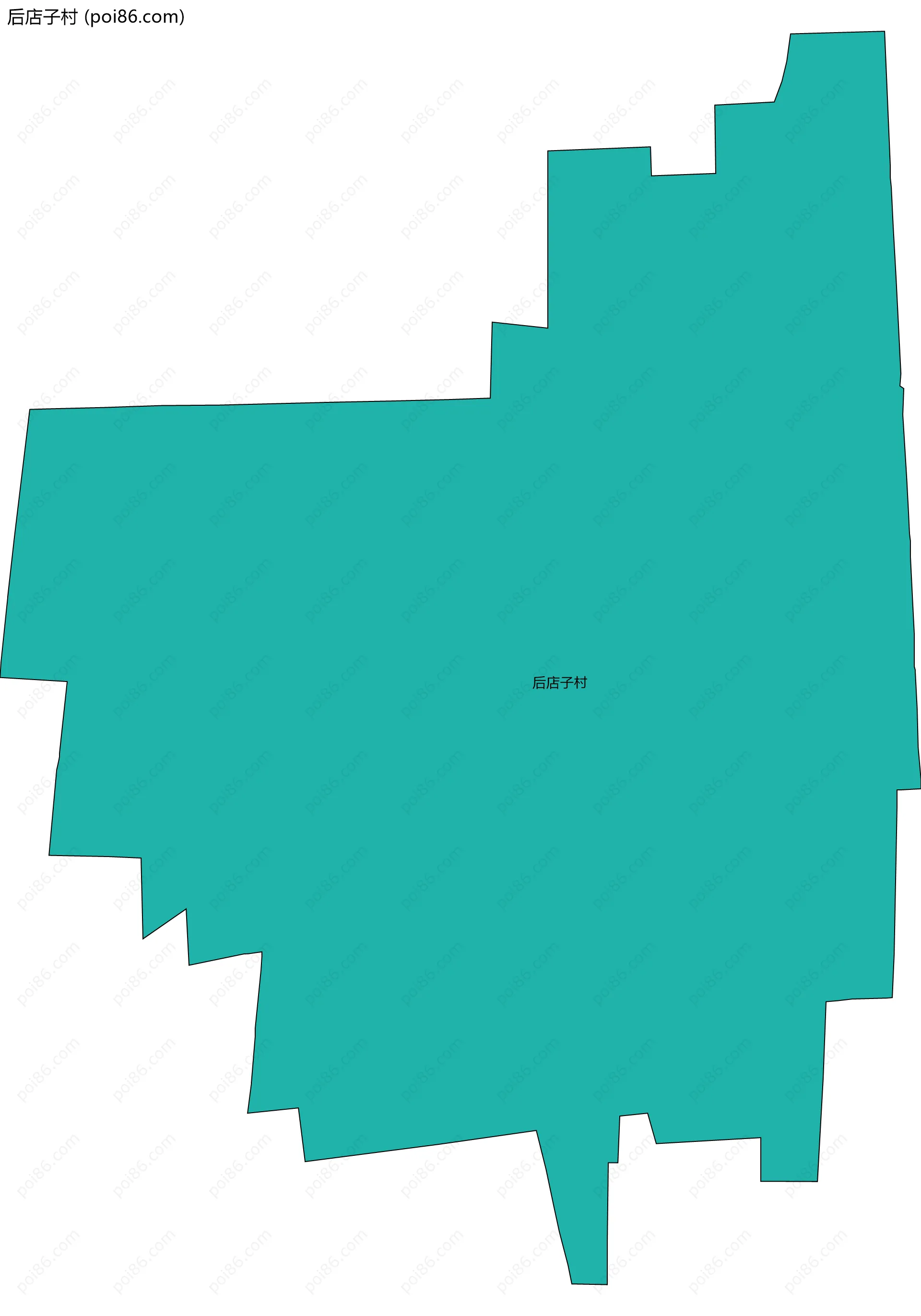 后店子村边界地图
