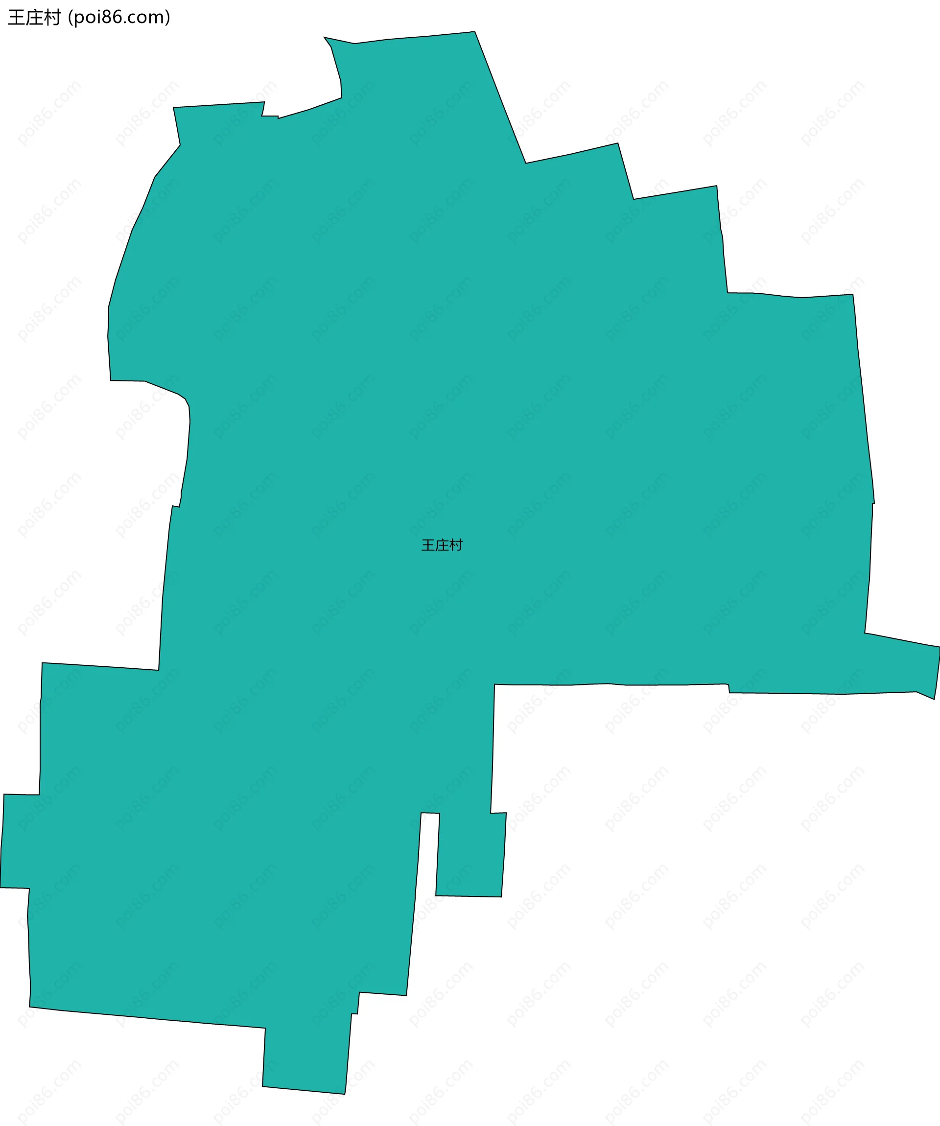 王庄村边界地图