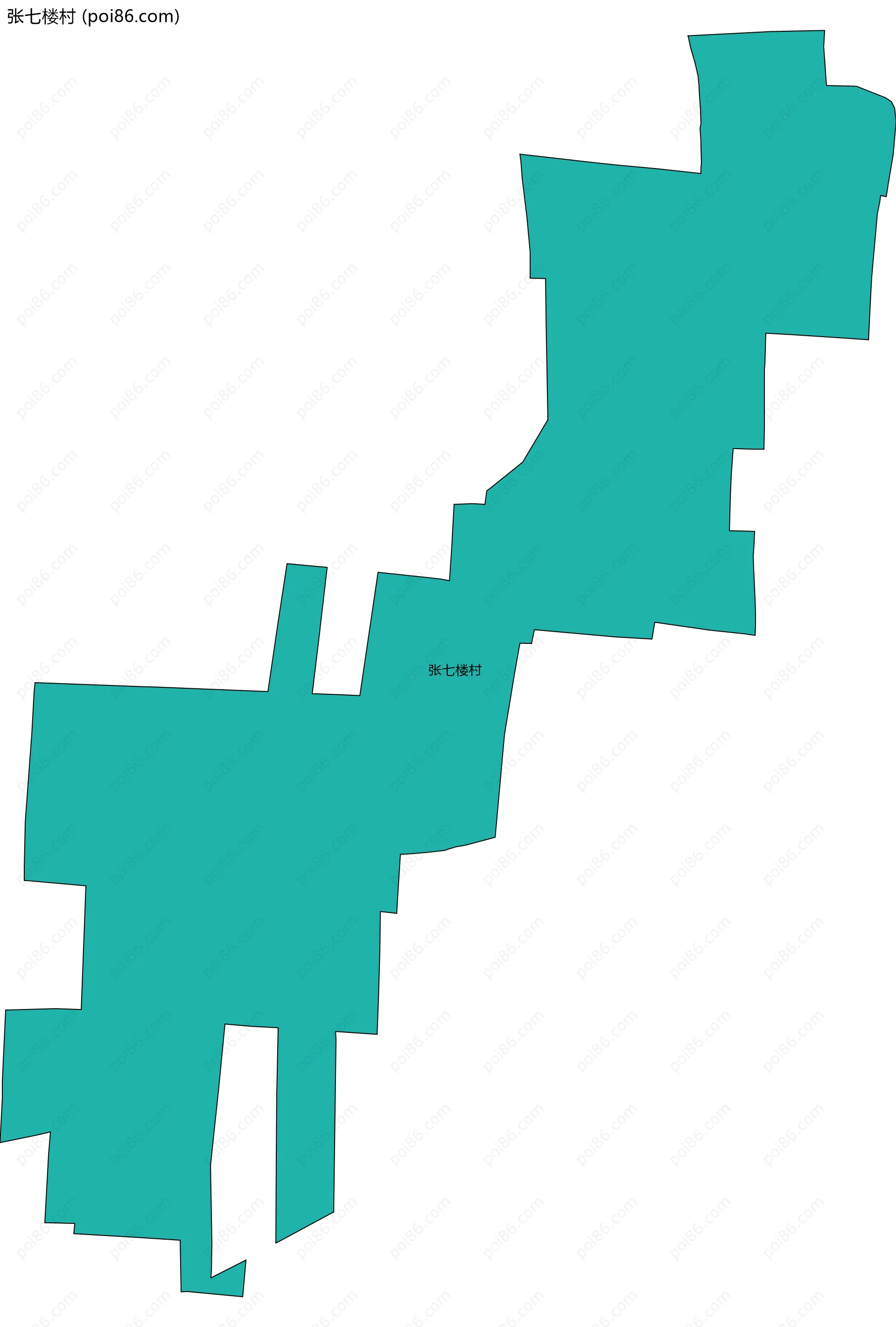 张七楼村边界地图
