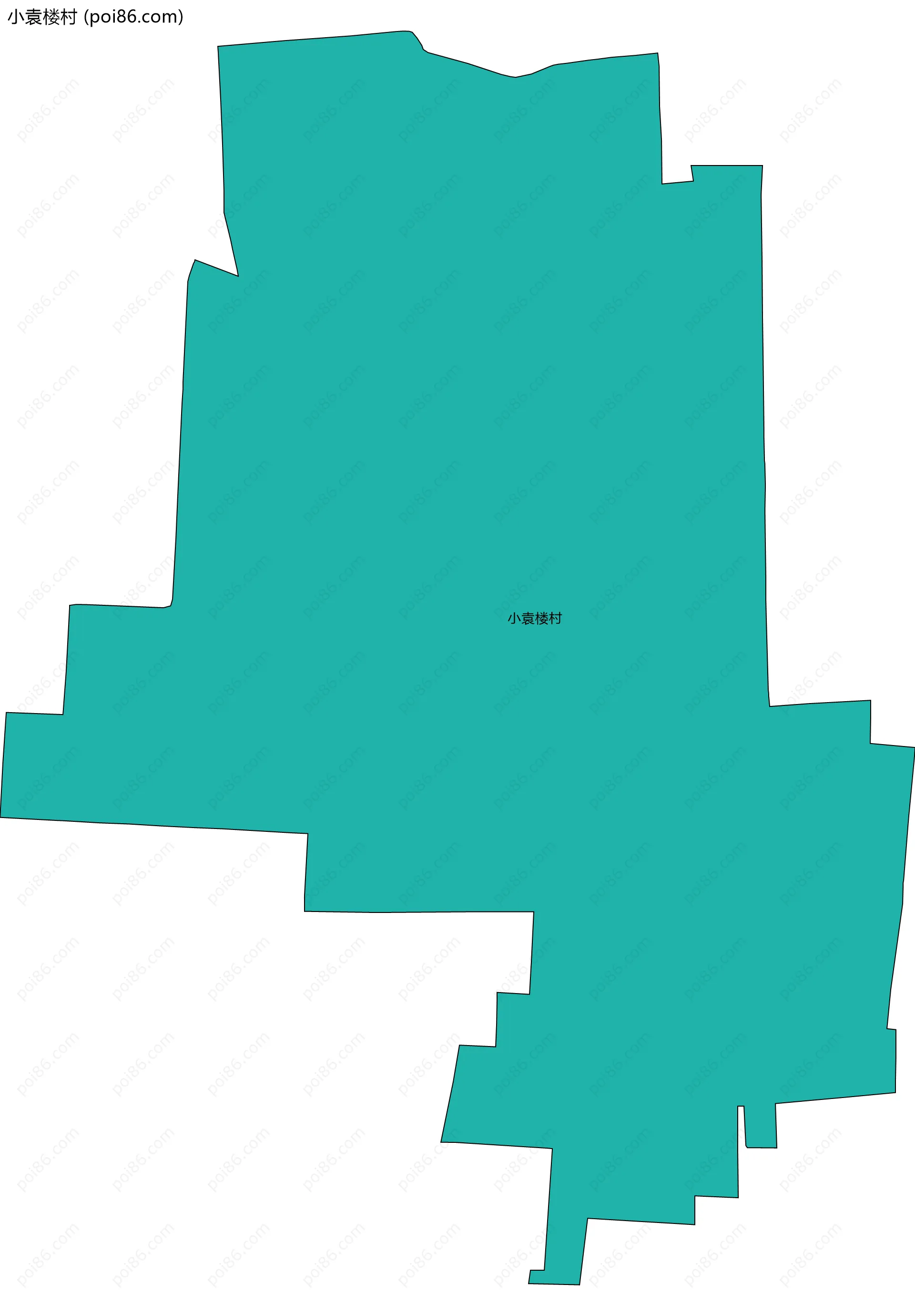 小袁楼村边界地图