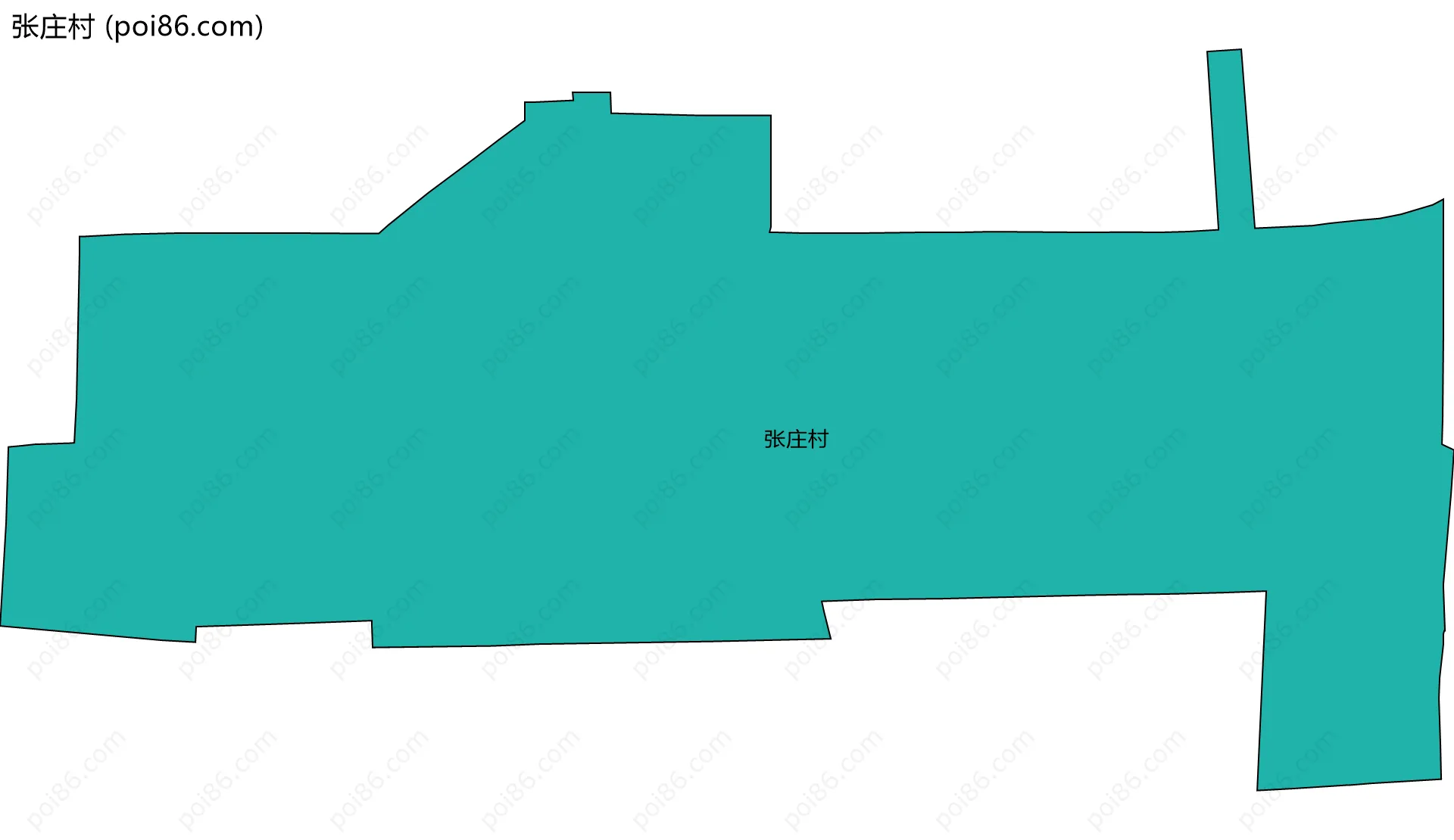 张庄村边界地图