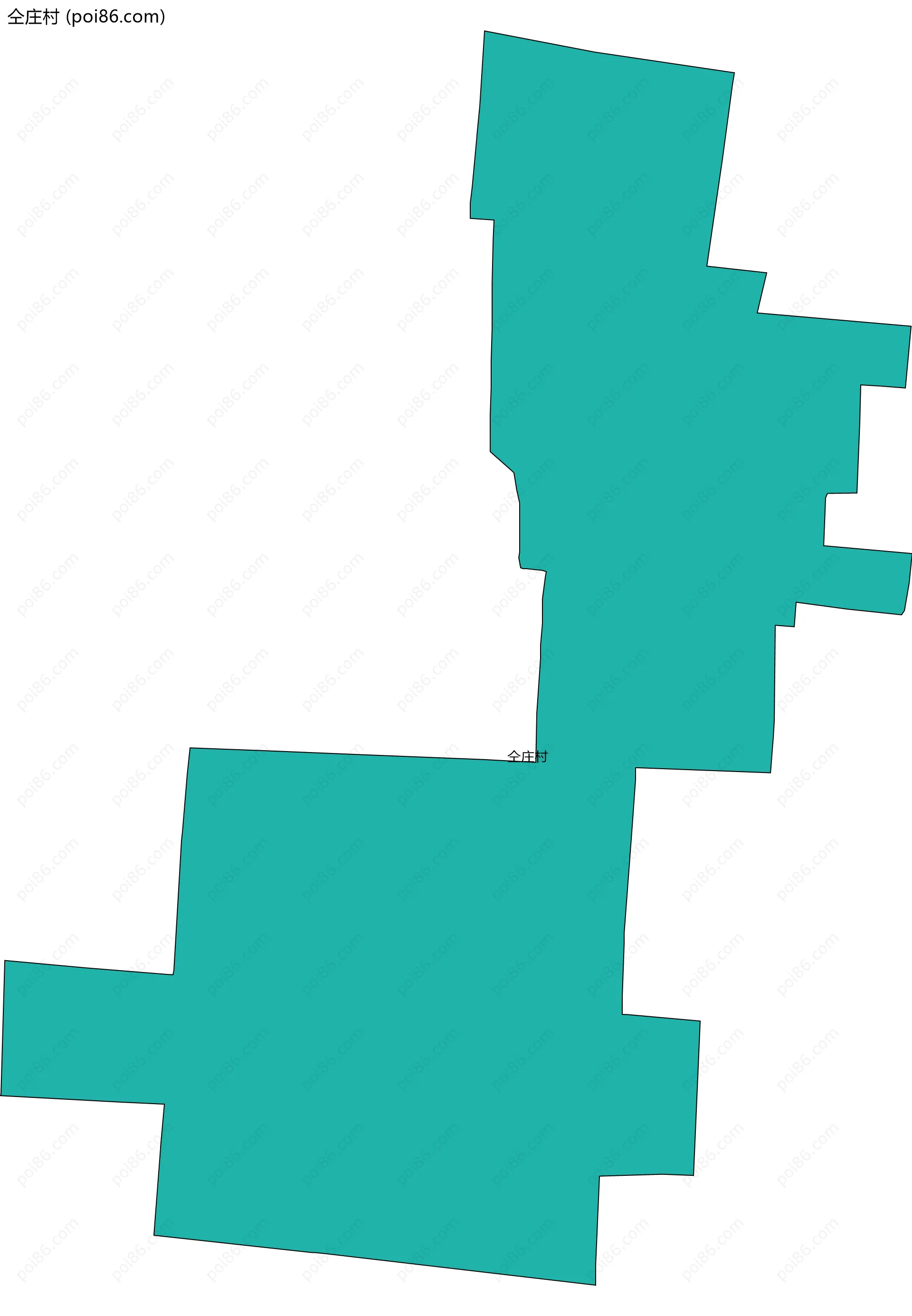 仝庄村边界地图