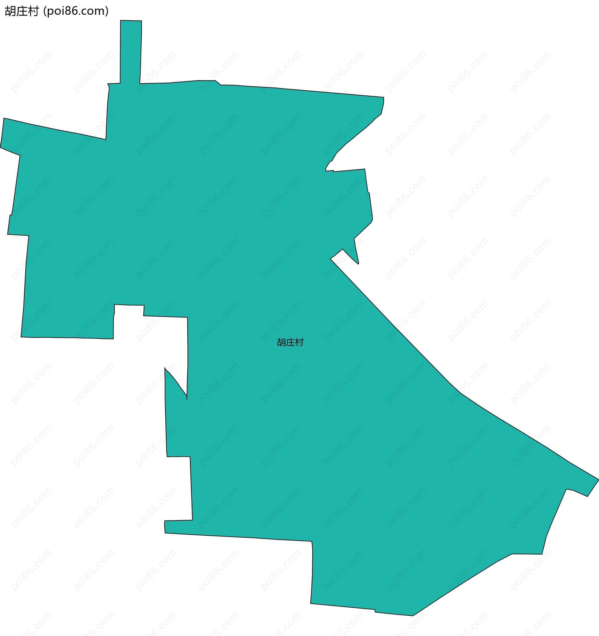 胡庄村边界地图