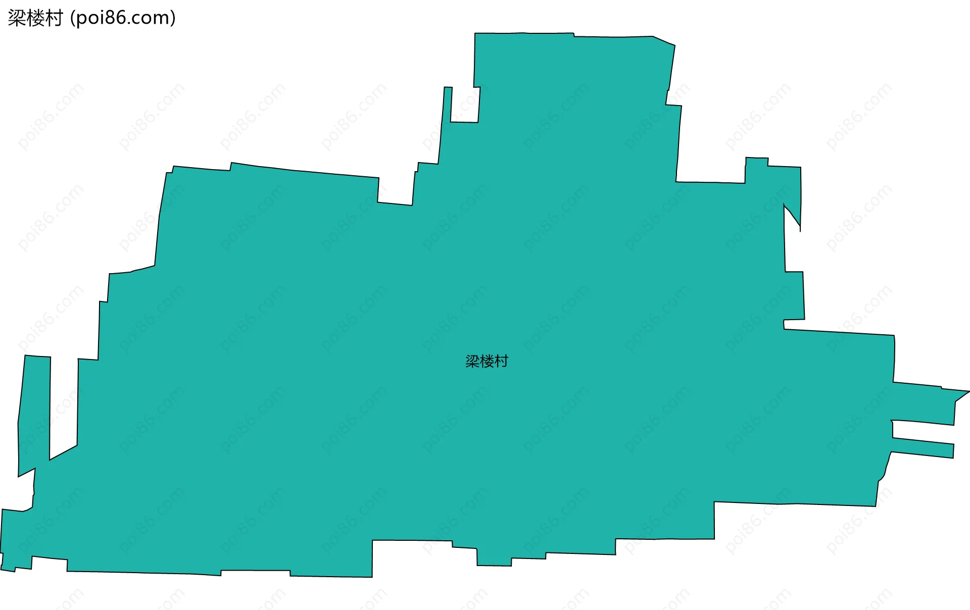 梁楼村边界地图