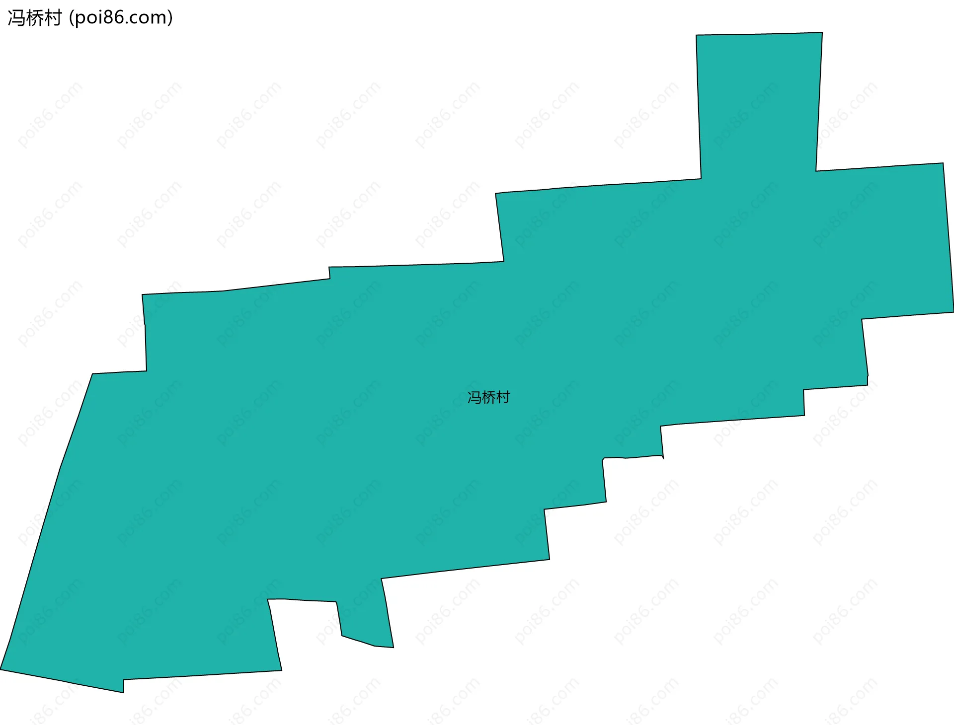 冯桥村边界地图