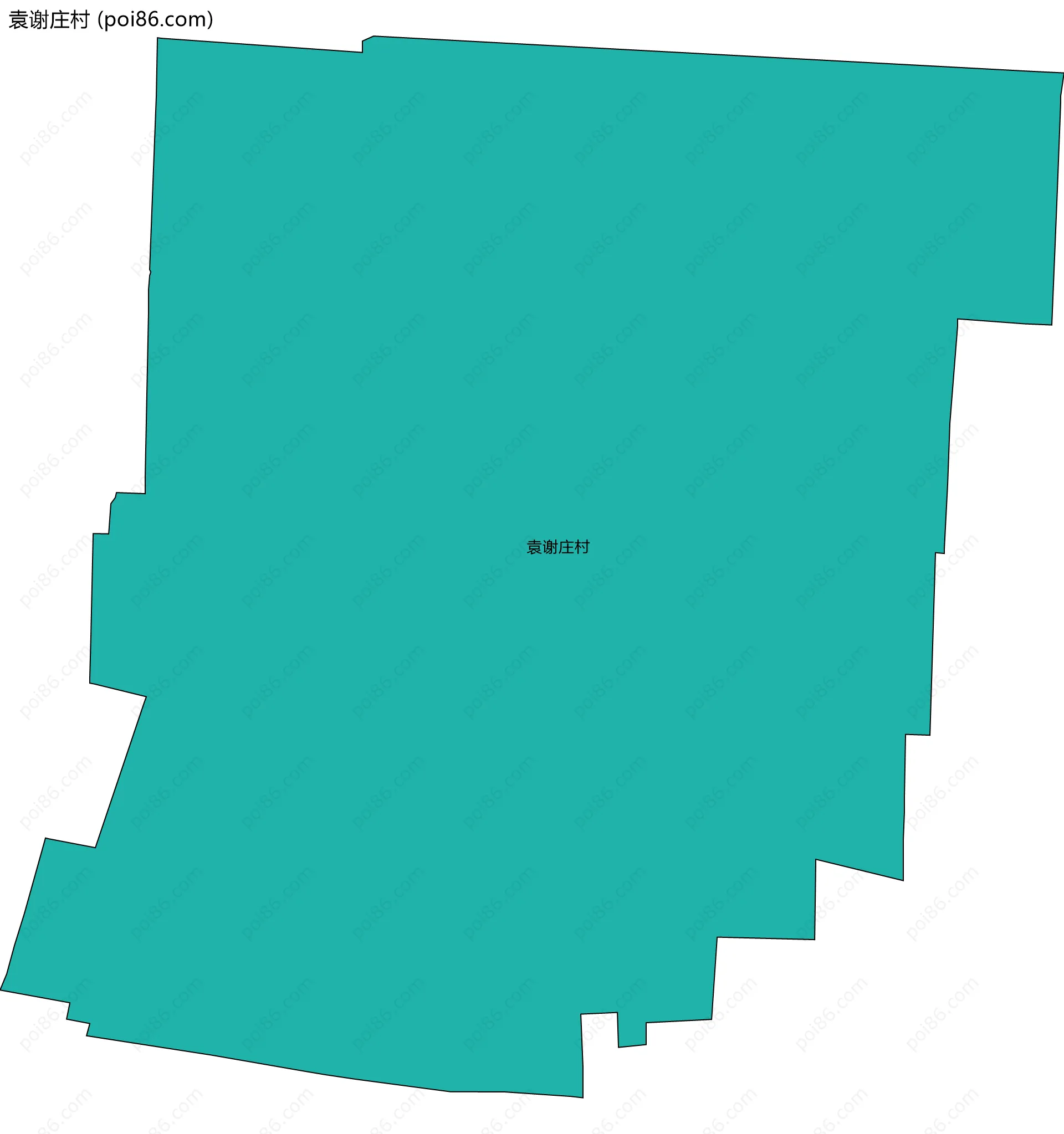 袁谢庄村边界地图