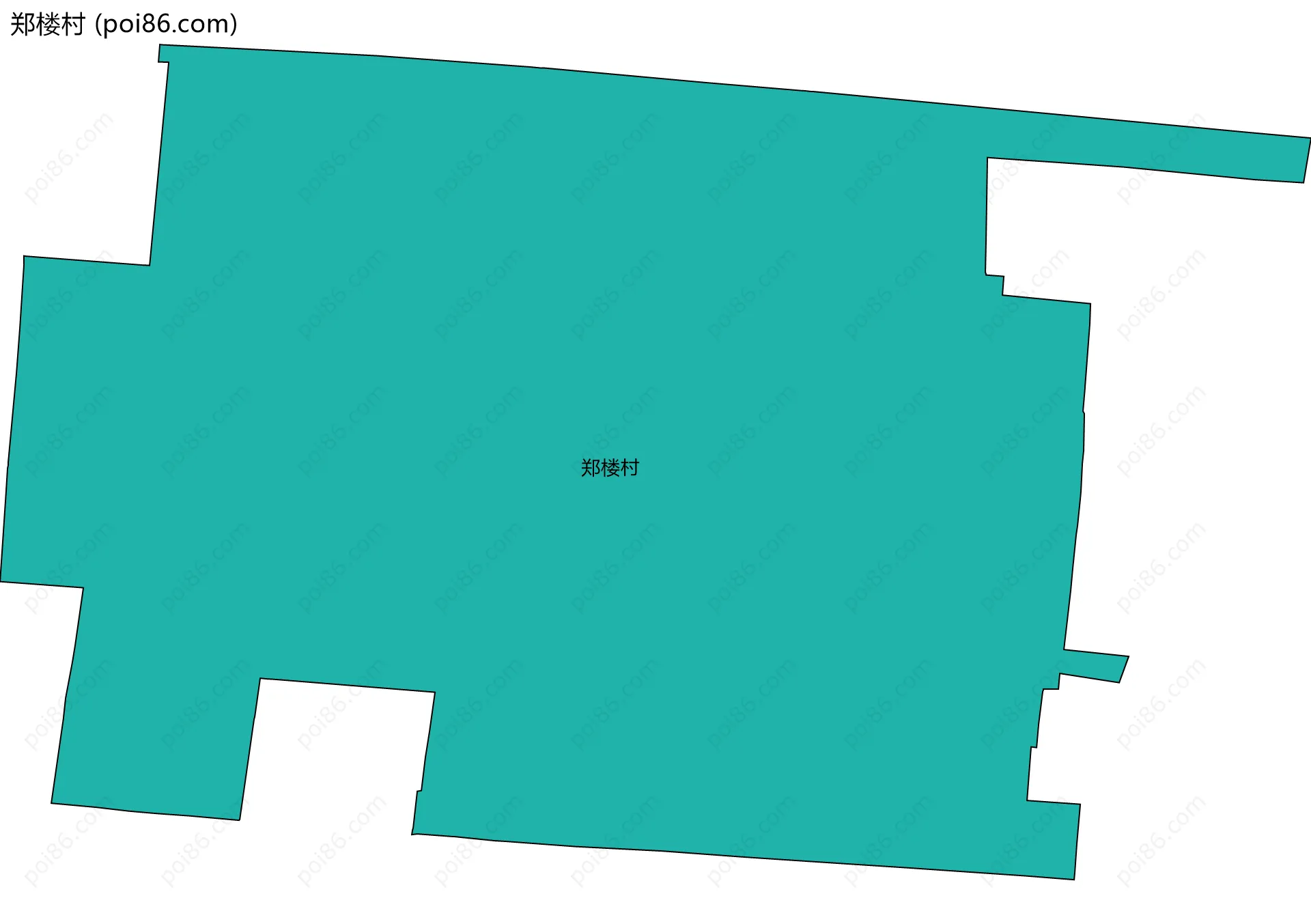 郑楼村边界地图