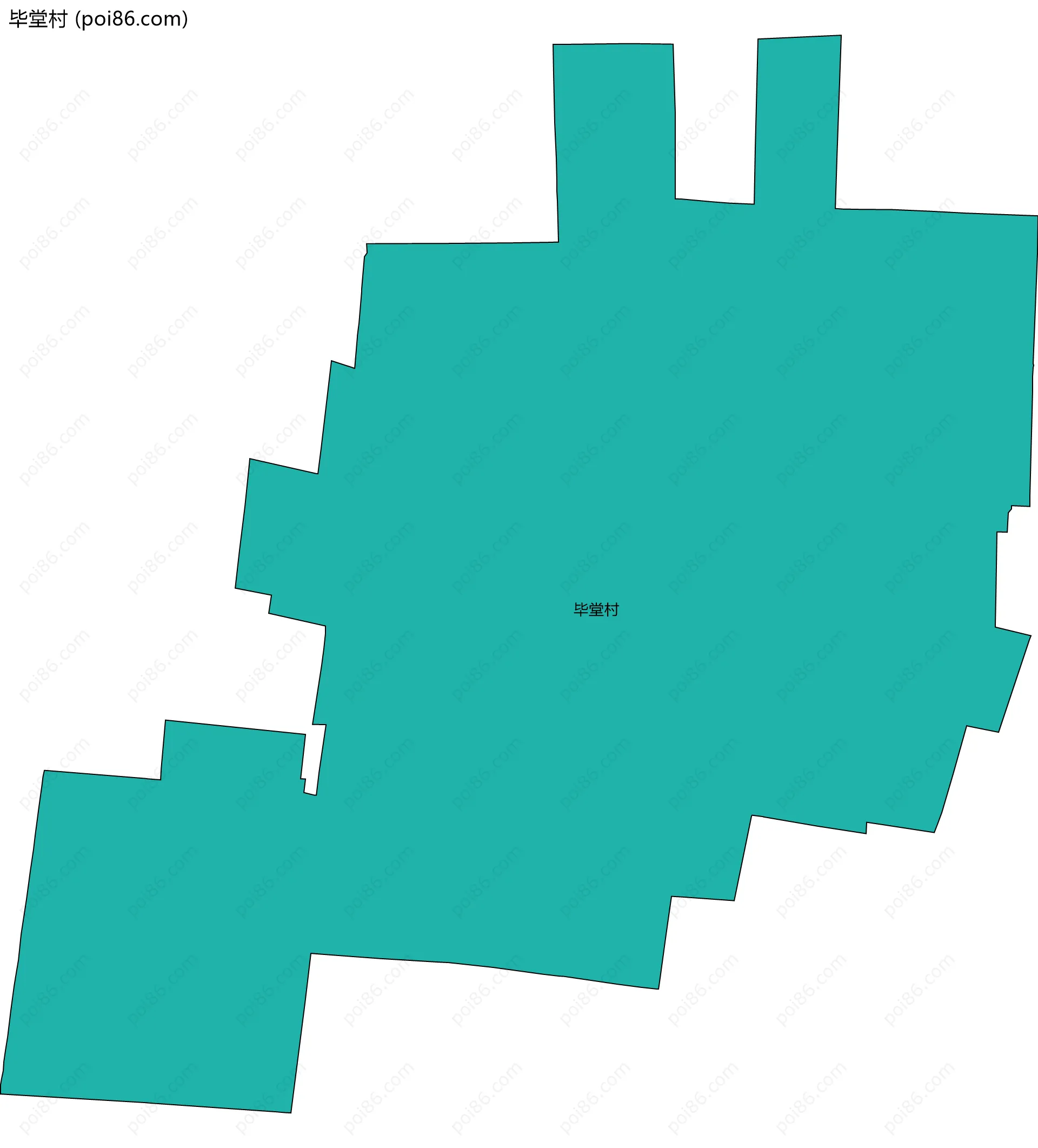 毕堂村边界地图