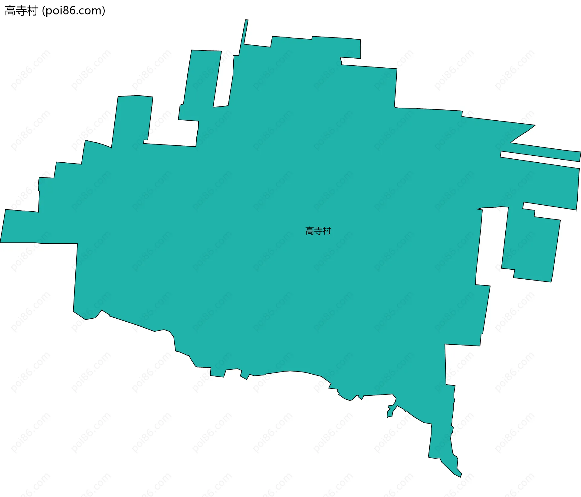 高寺村边界地图