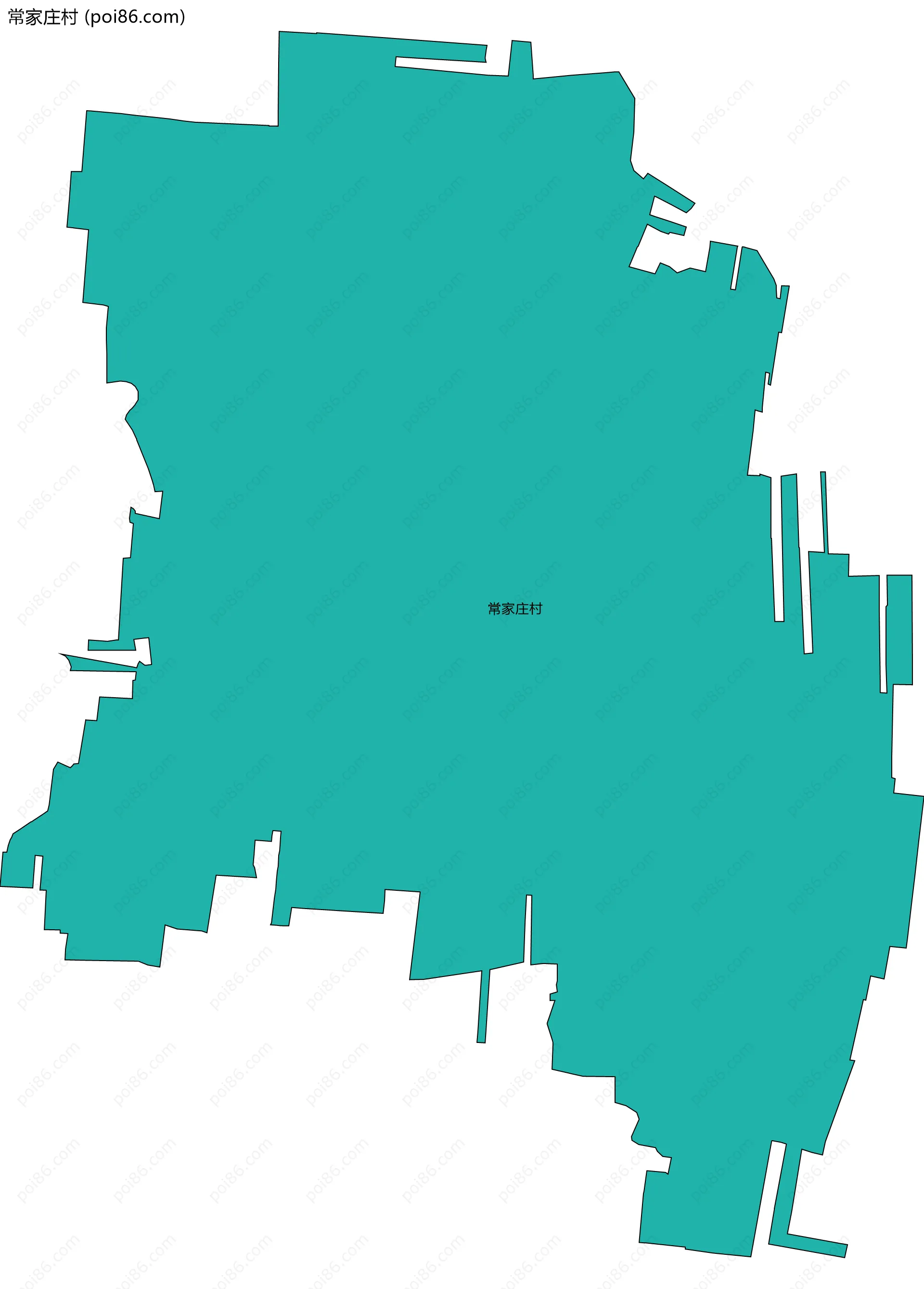 常家庄村边界地图