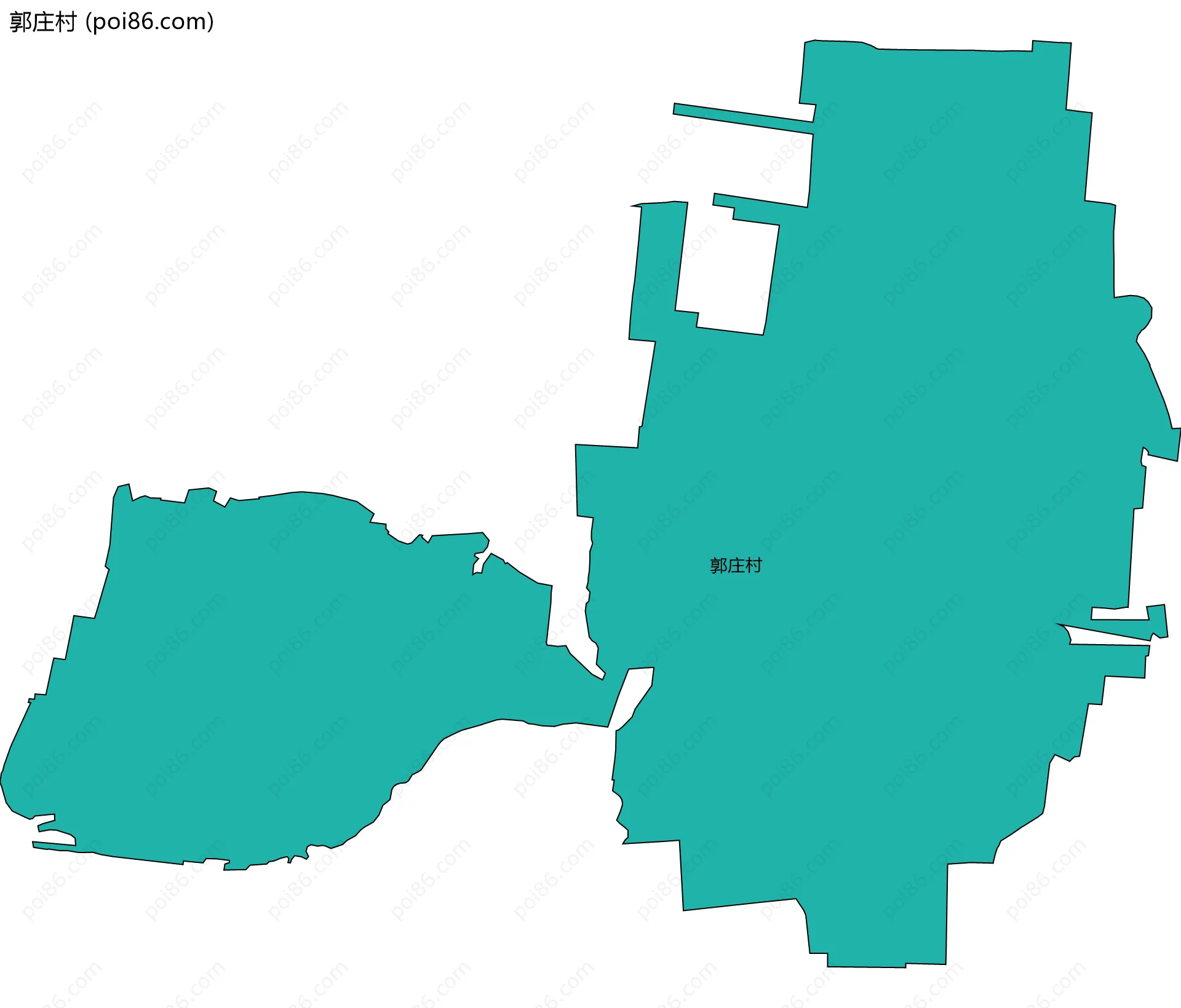 郭庄村边界地图