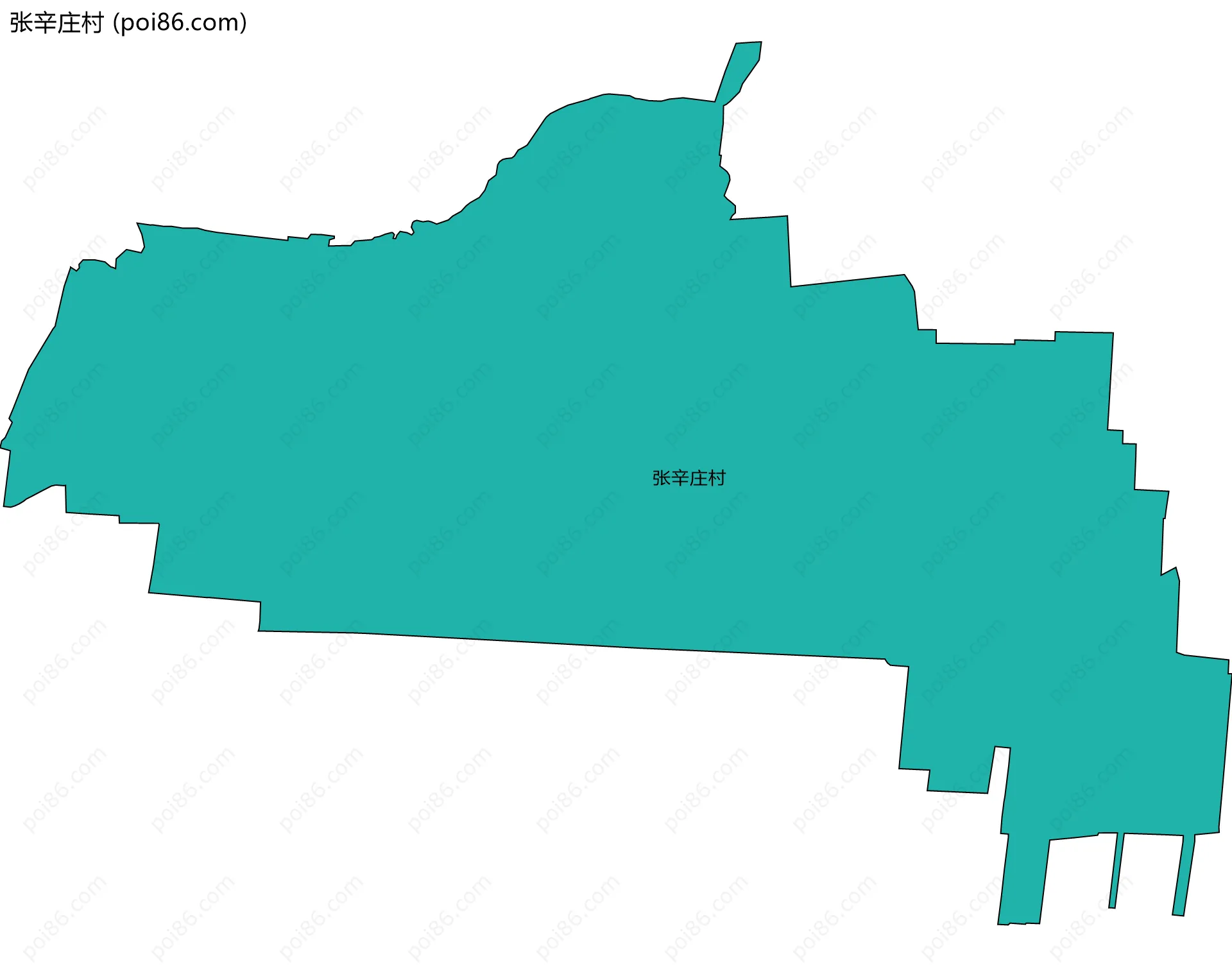 张辛庄村边界地图