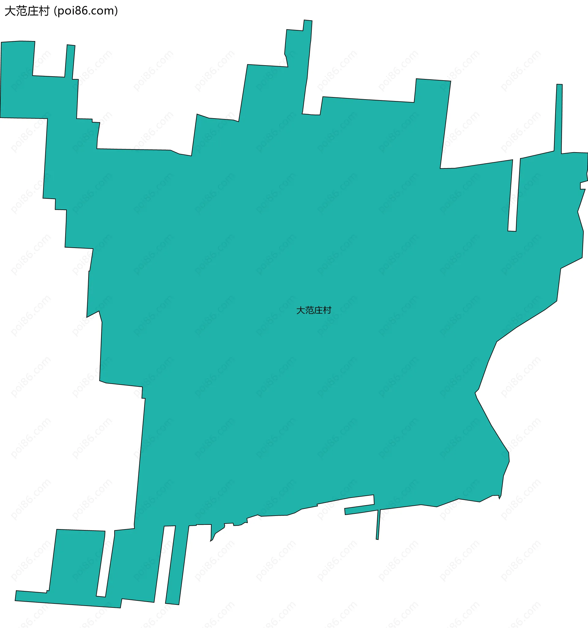 大范庄村边界地图