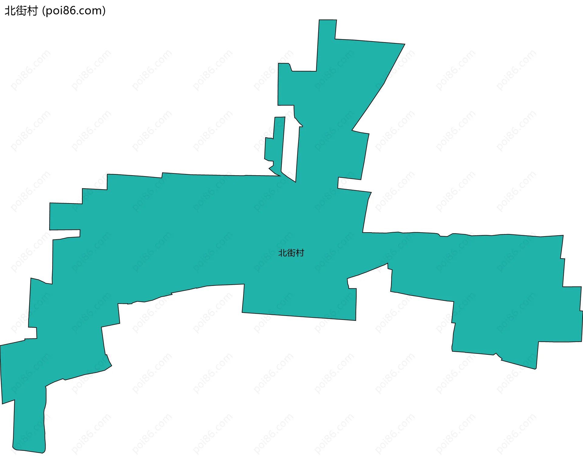 北街村边界地图