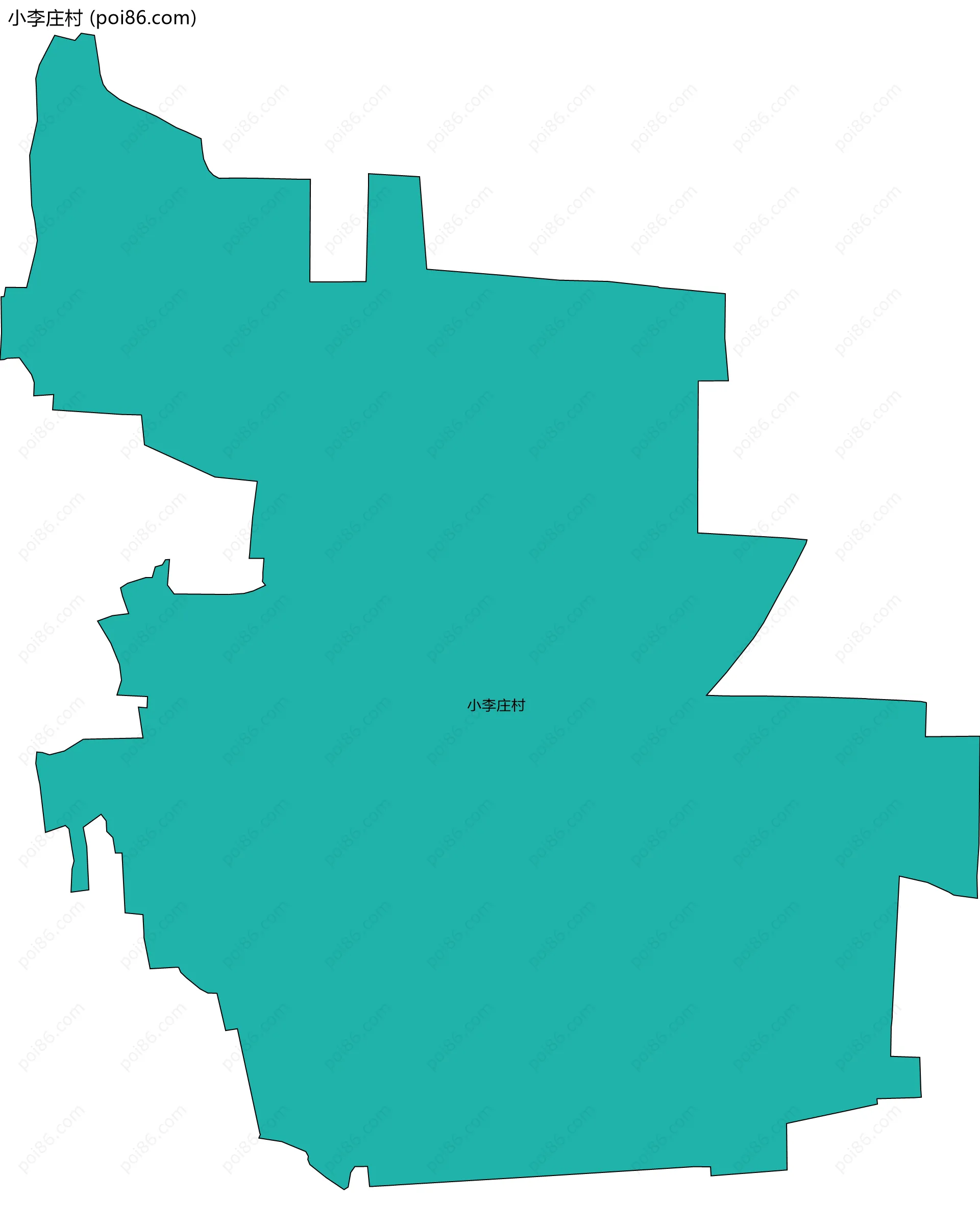 小李庄村边界地图