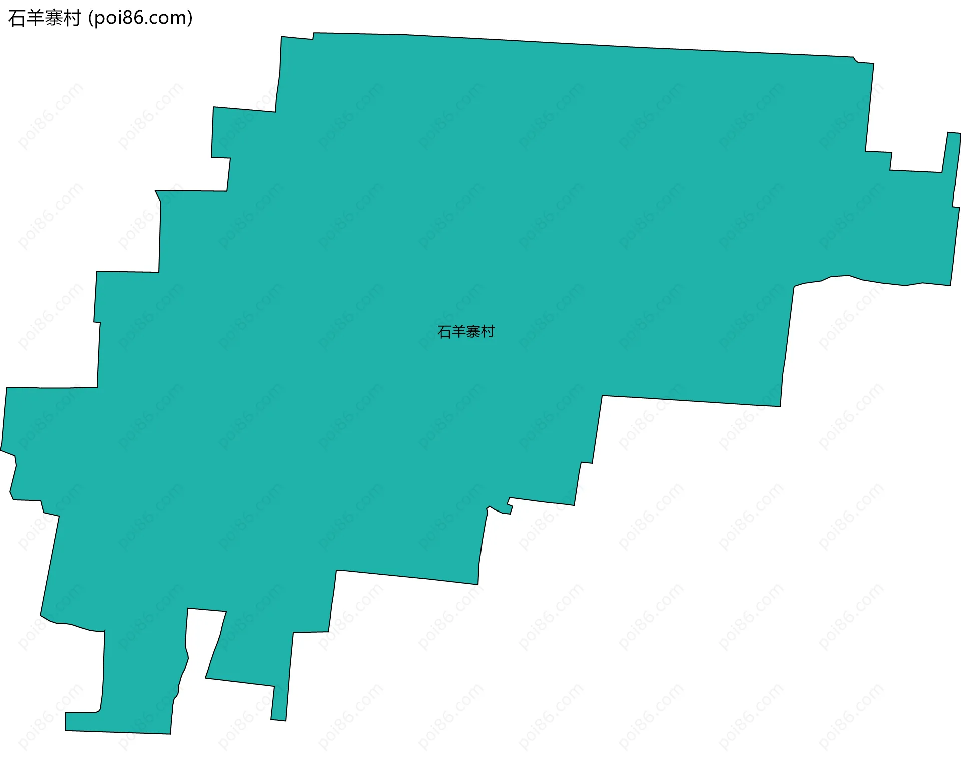 石羊寨村边界地图
