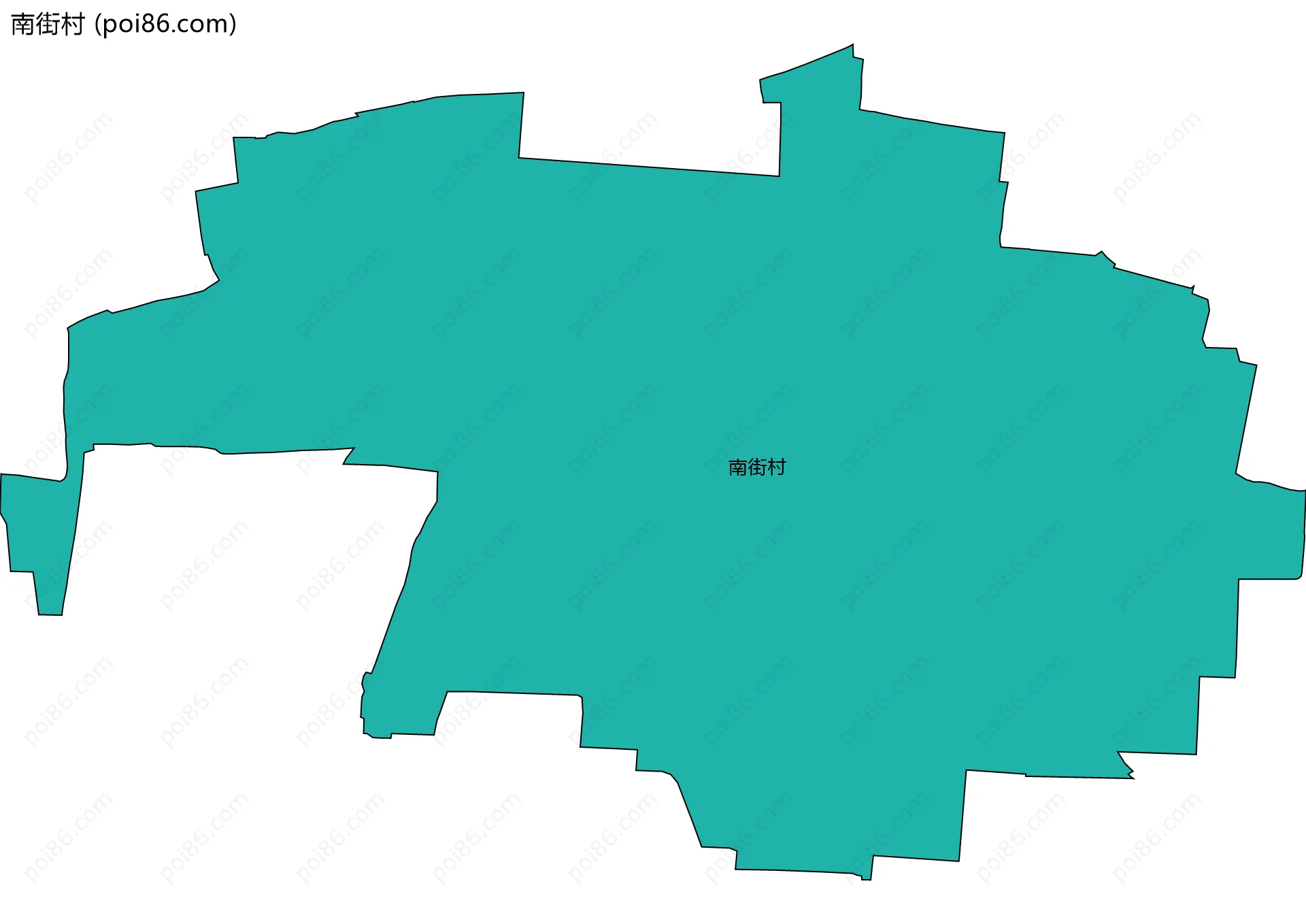 南街村边界地图