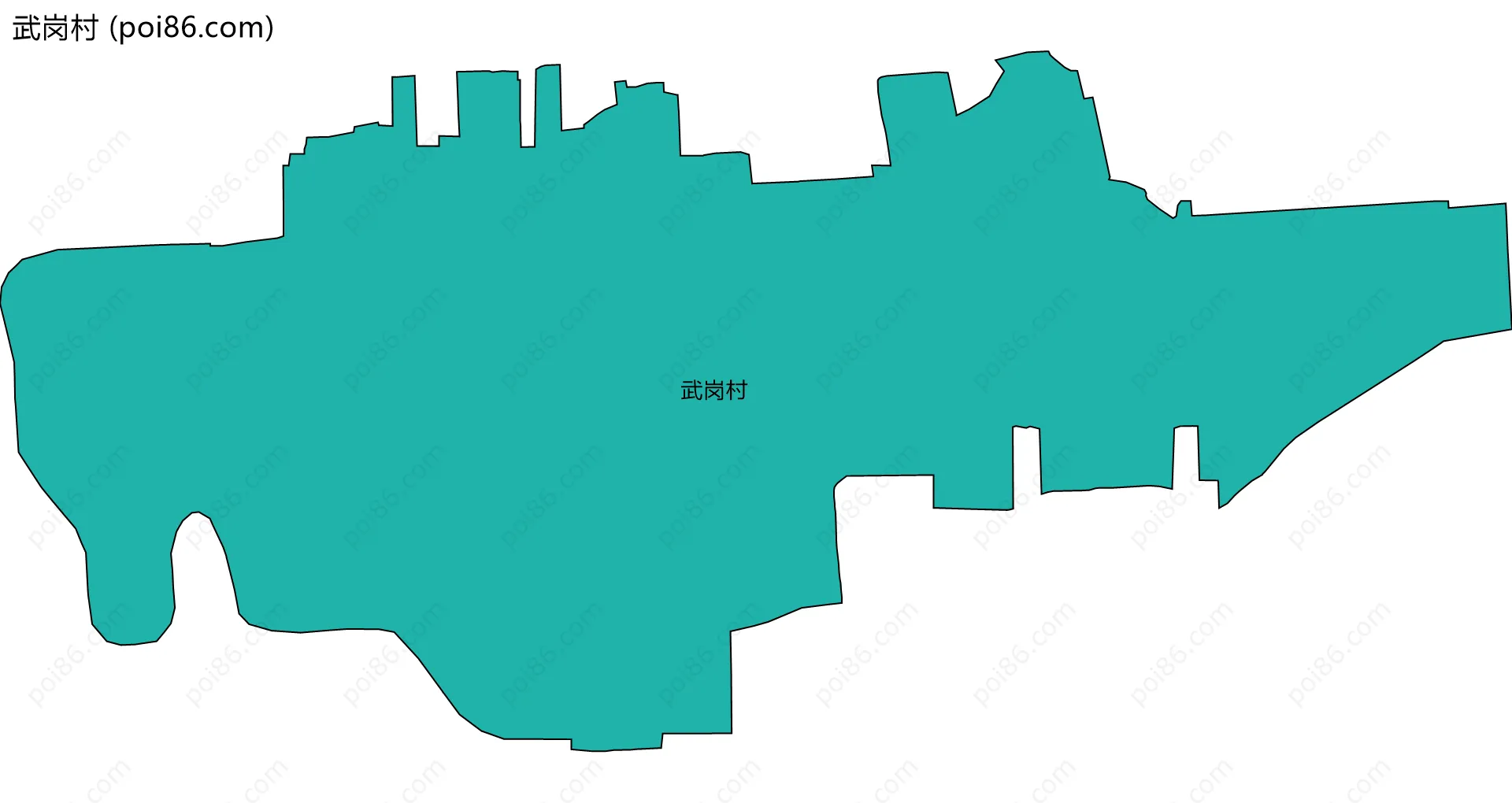 武岗村边界地图