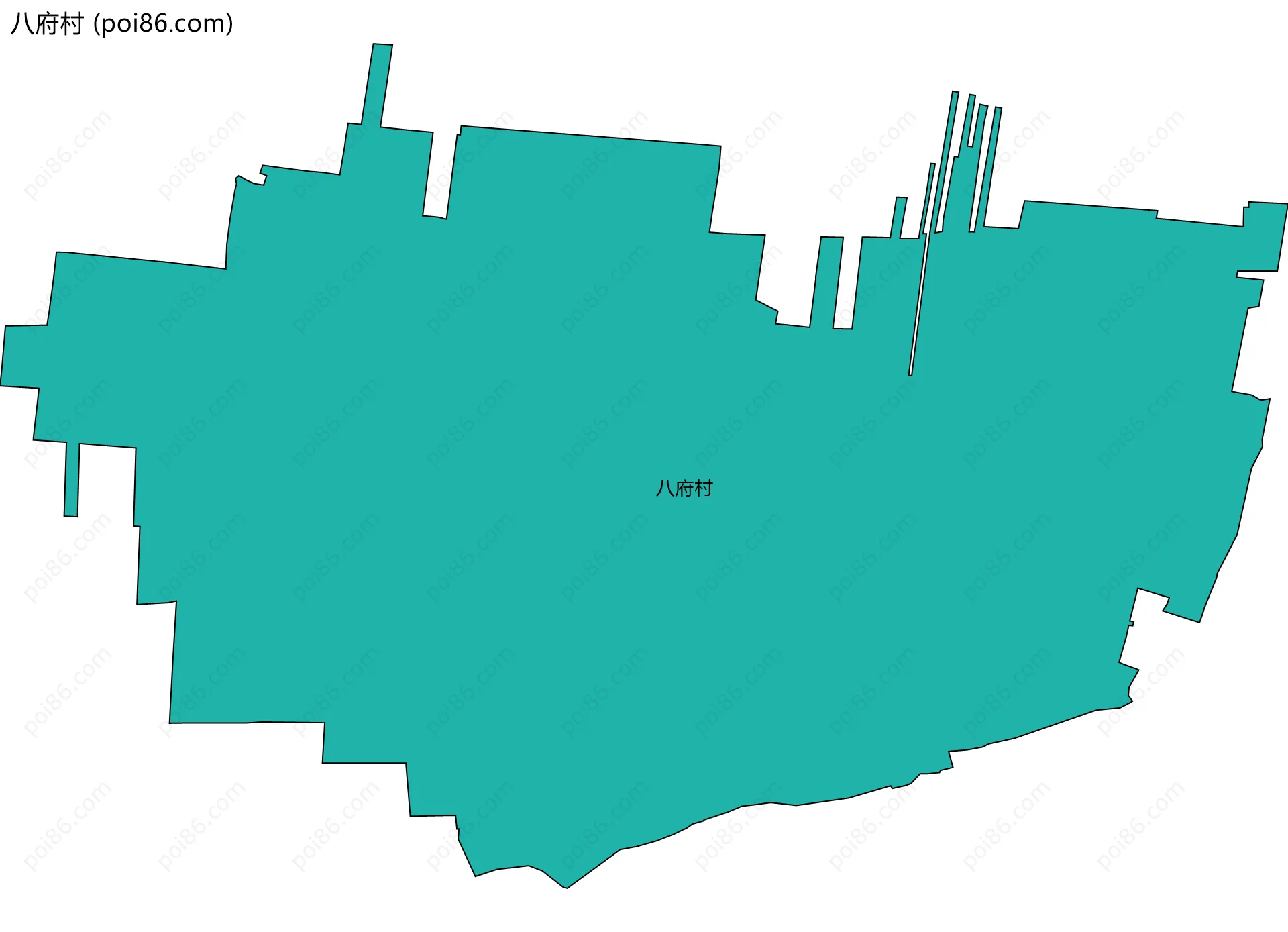 八府村边界地图