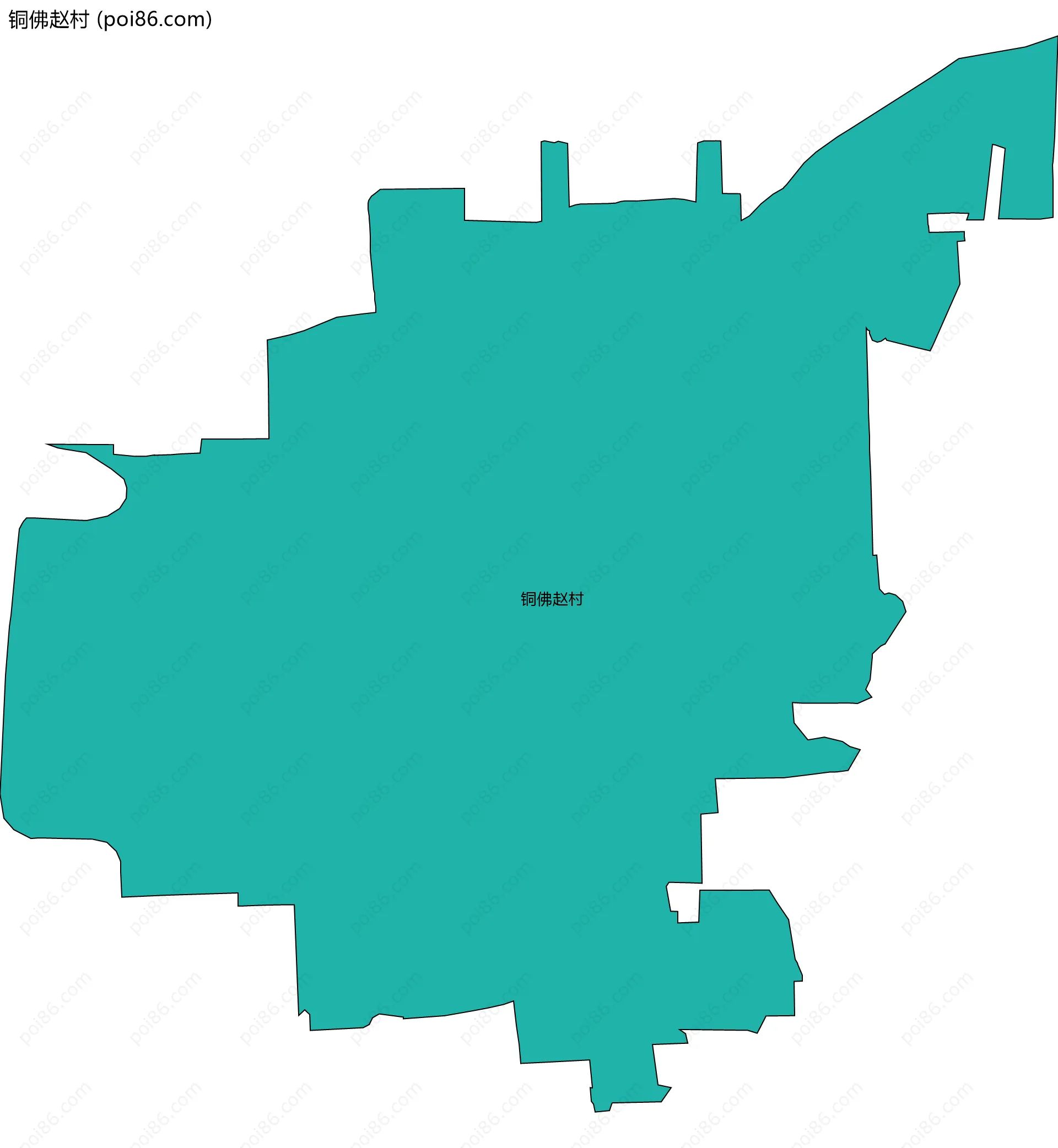 铜佛赵村边界地图