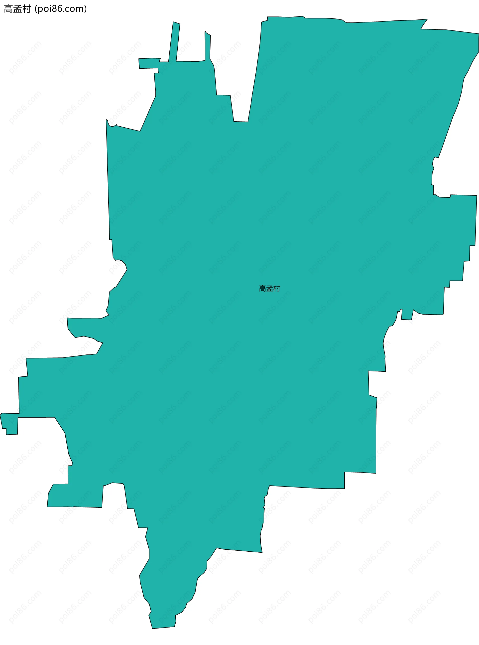 高孟村边界地图