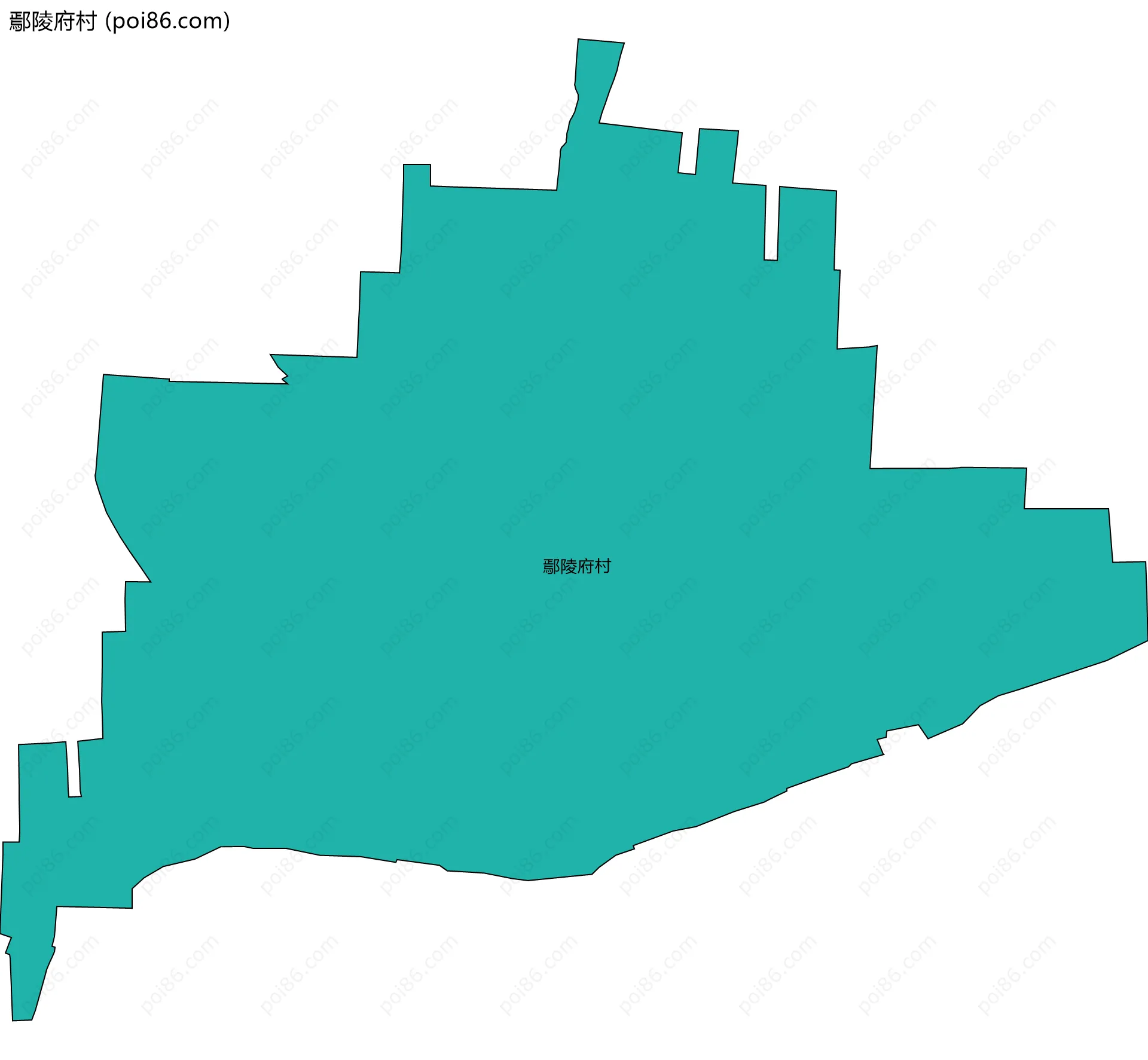 鄢陵府村边界地图