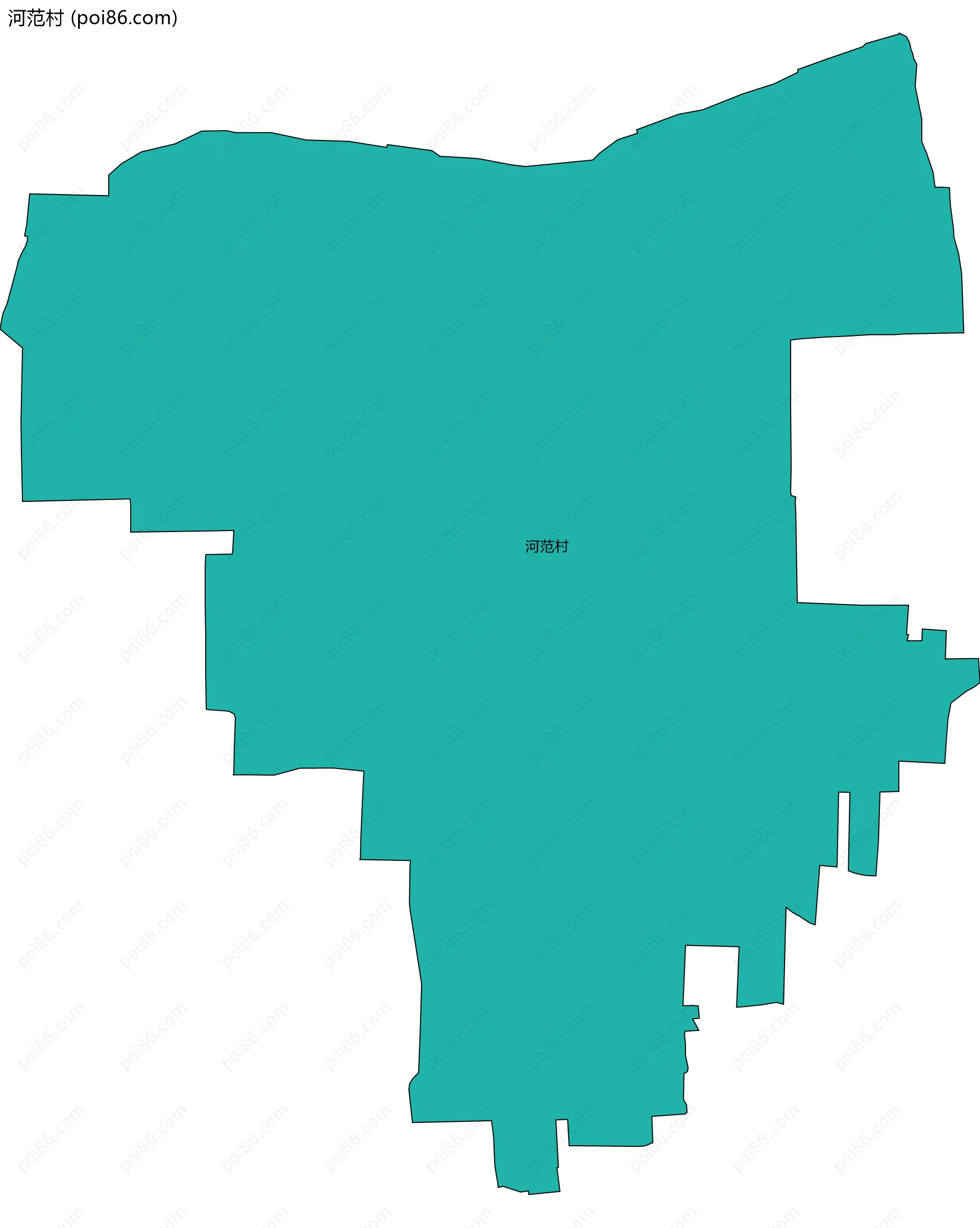 河范村边界地图