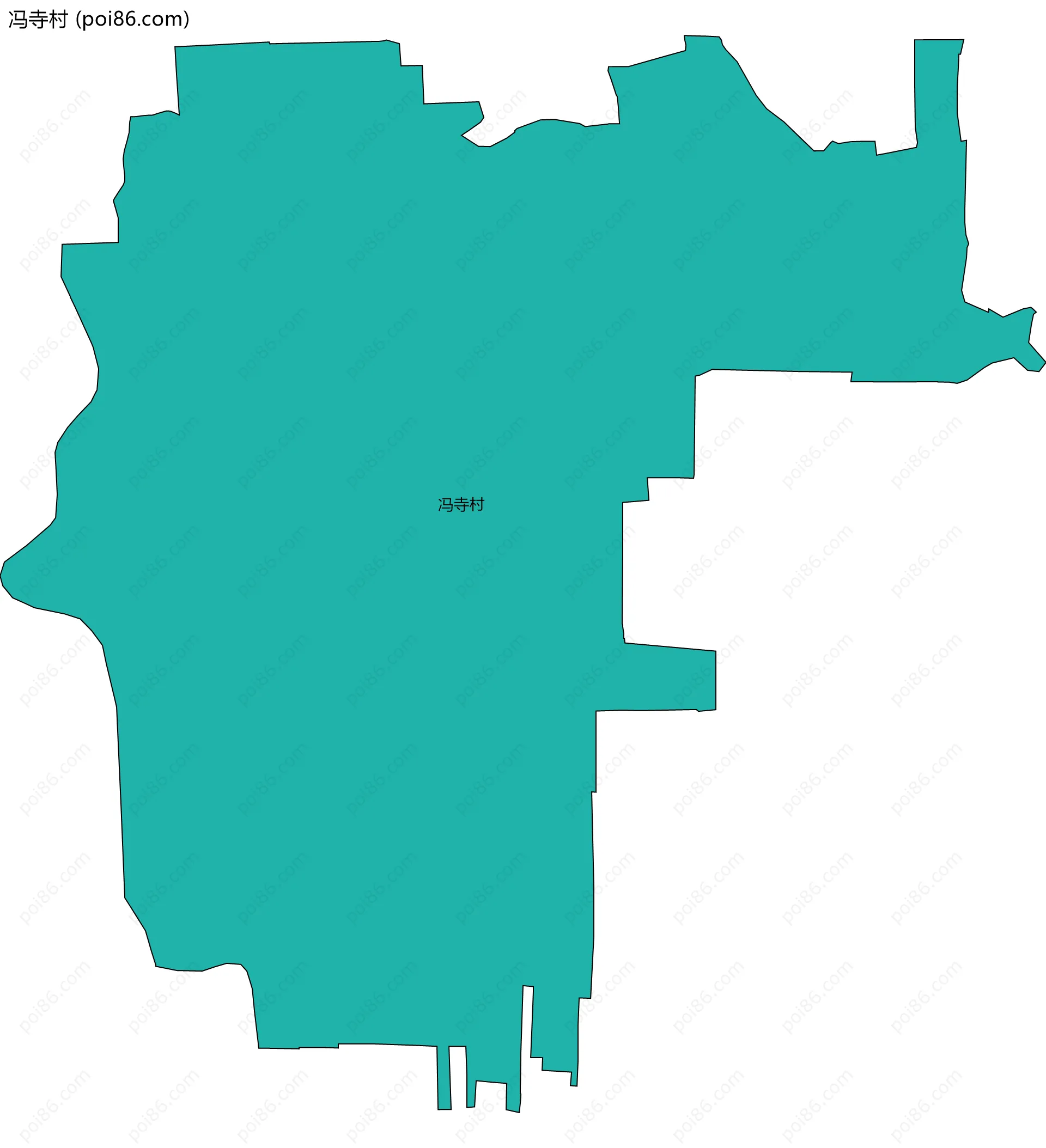 冯寺村边界地图