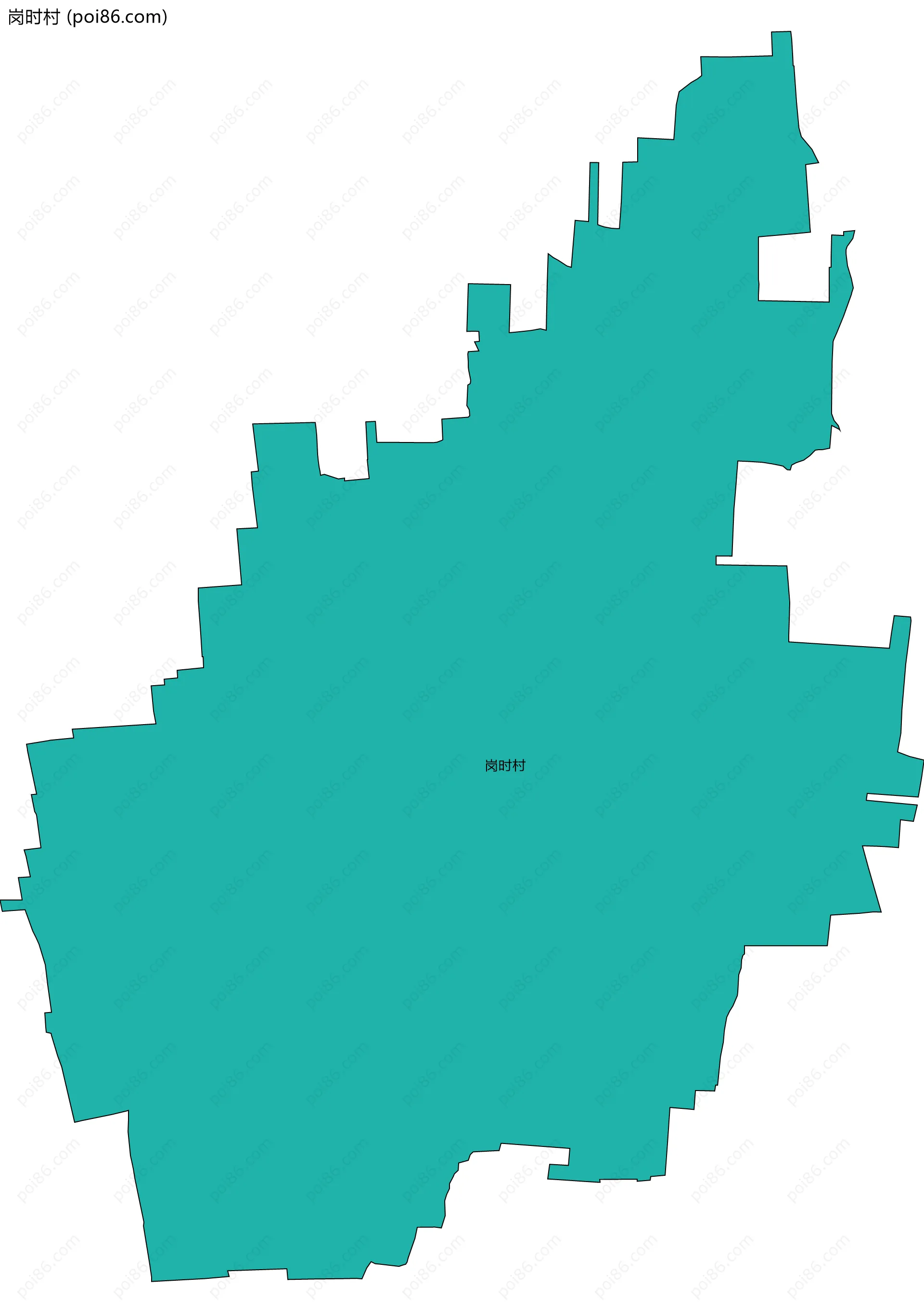 岗时村边界地图