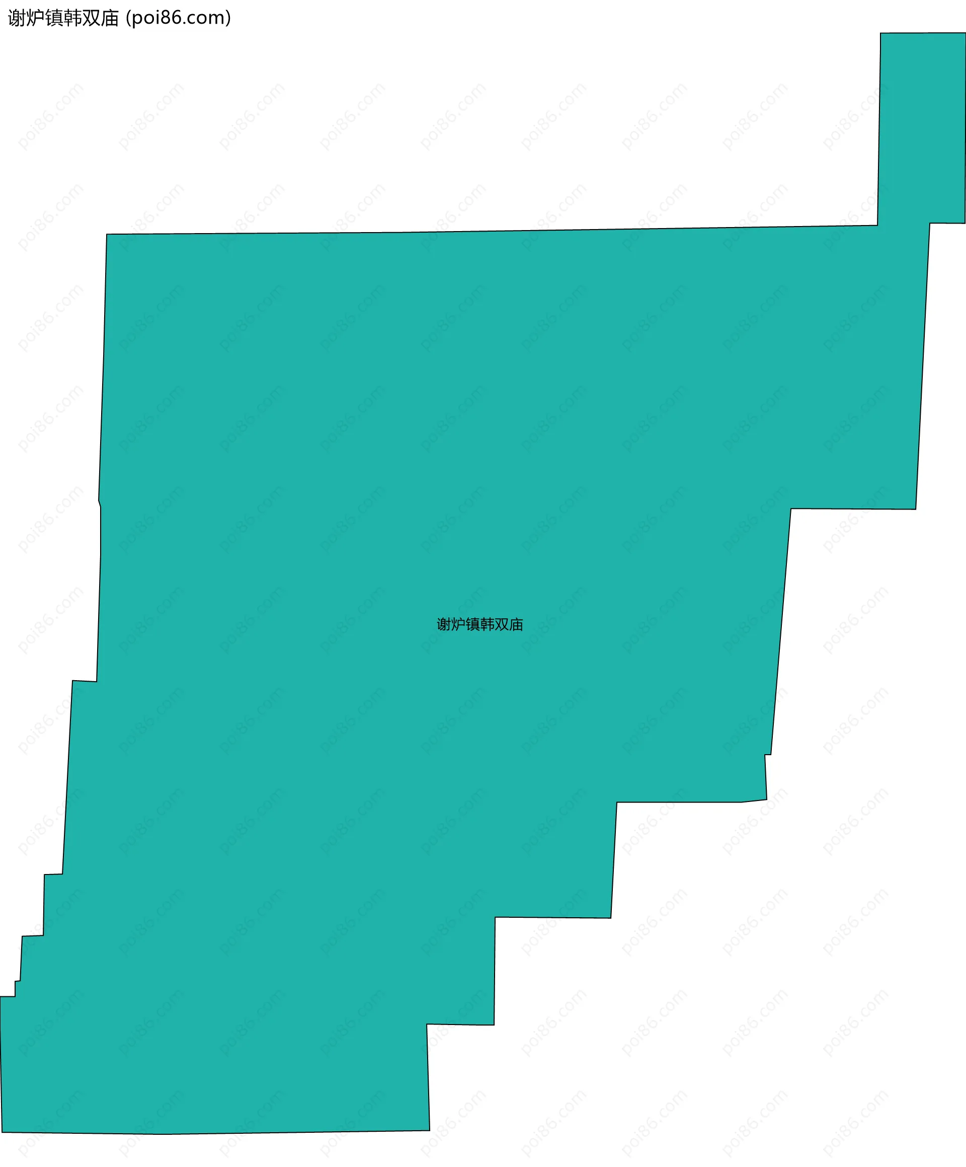 谢炉镇韩双庙边界地图
