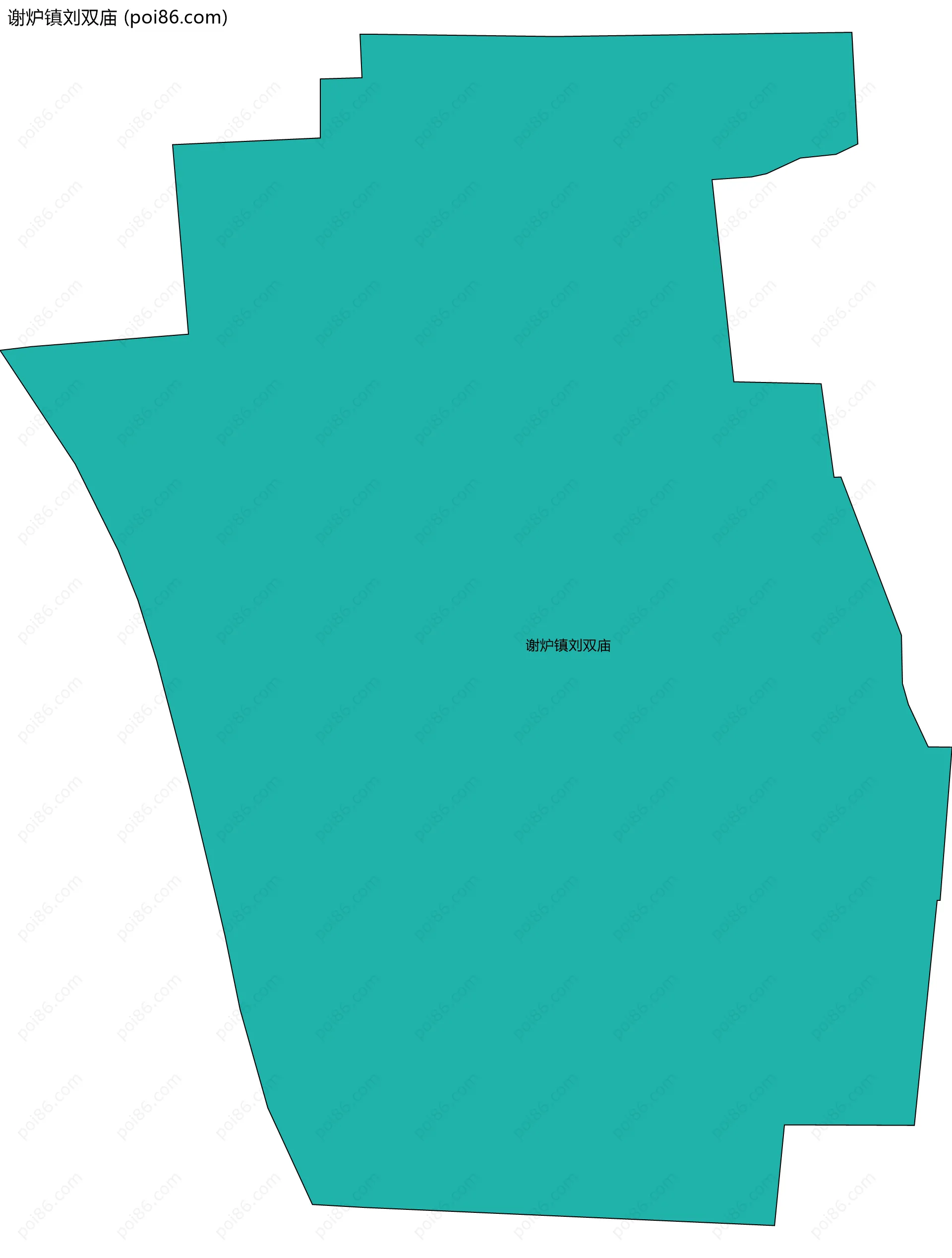 谢炉镇刘双庙边界地图
