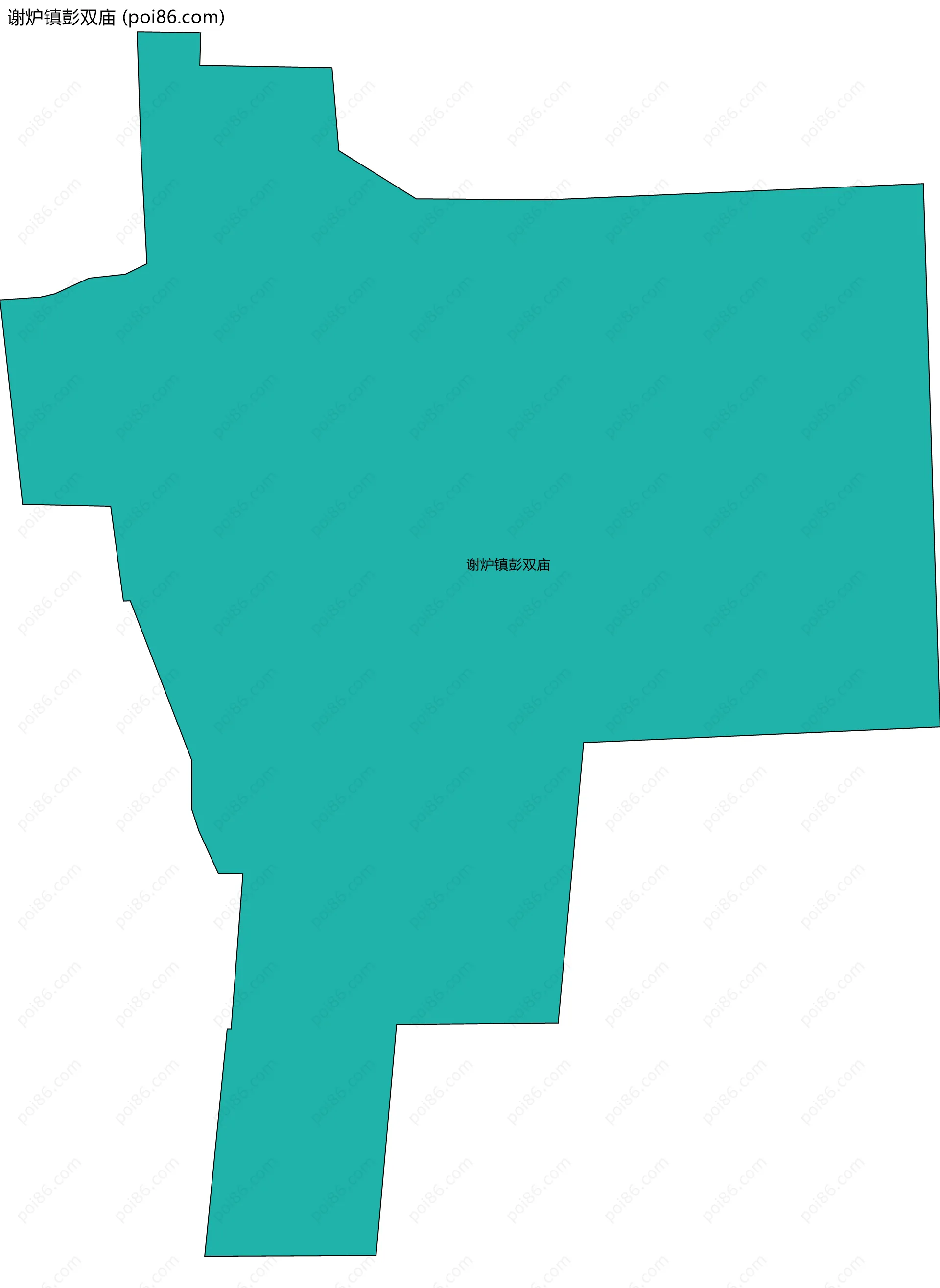 谢炉镇彭双庙边界地图