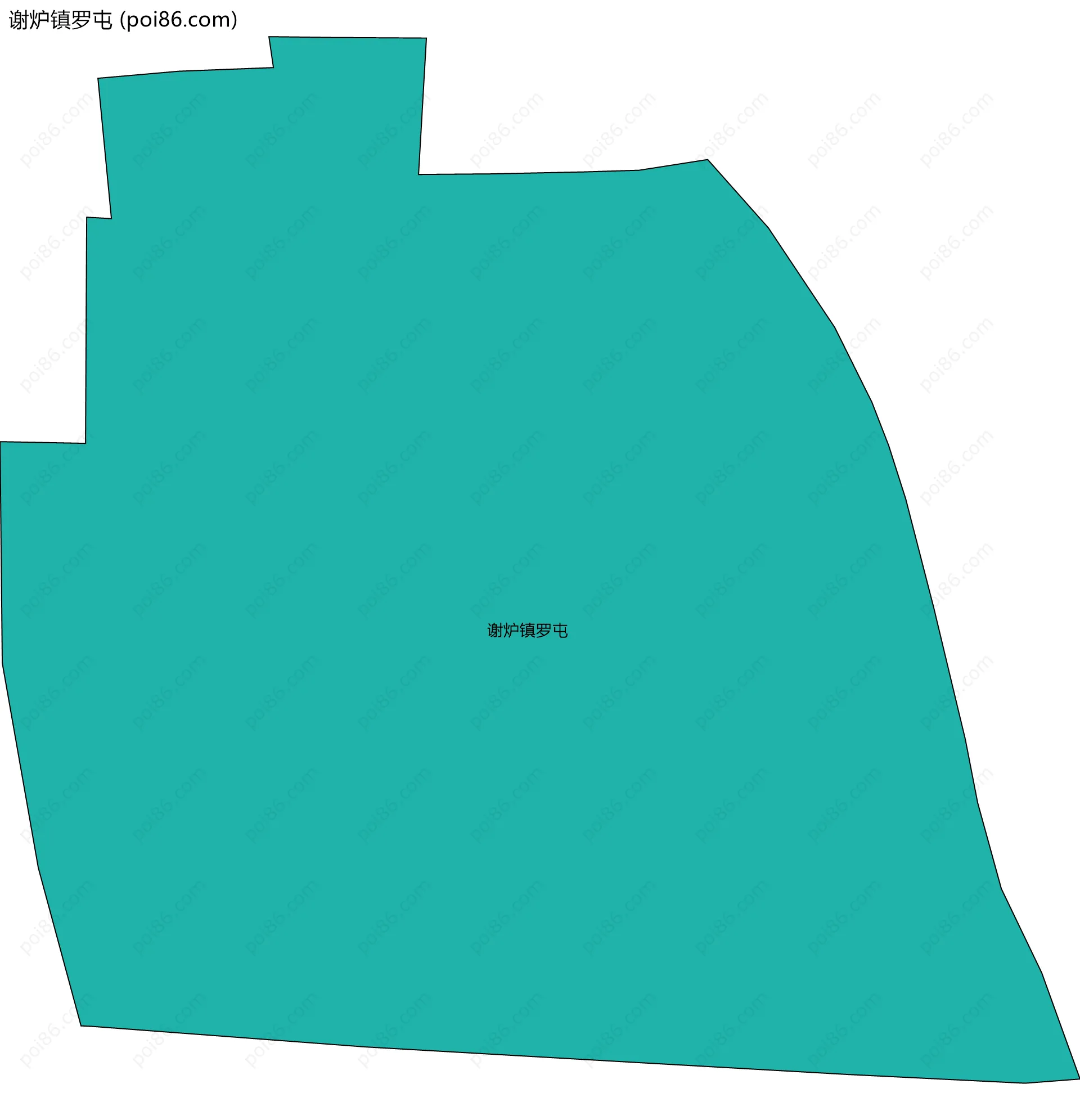 谢炉镇罗屯边界地图