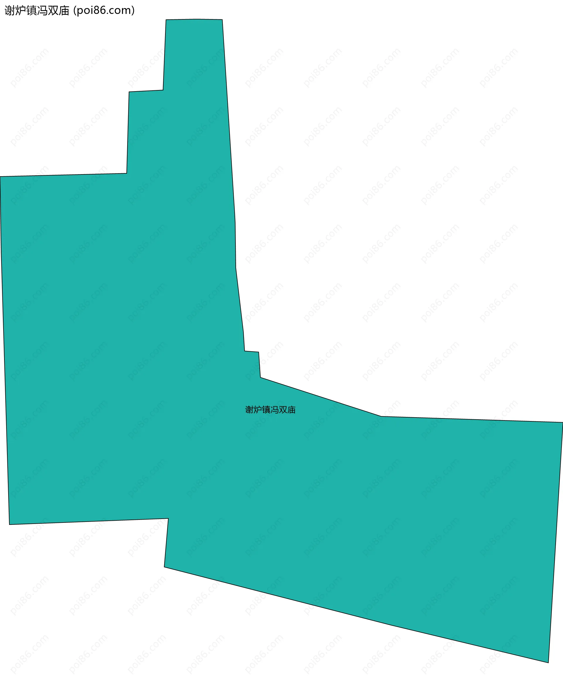 谢炉镇冯双庙边界地图