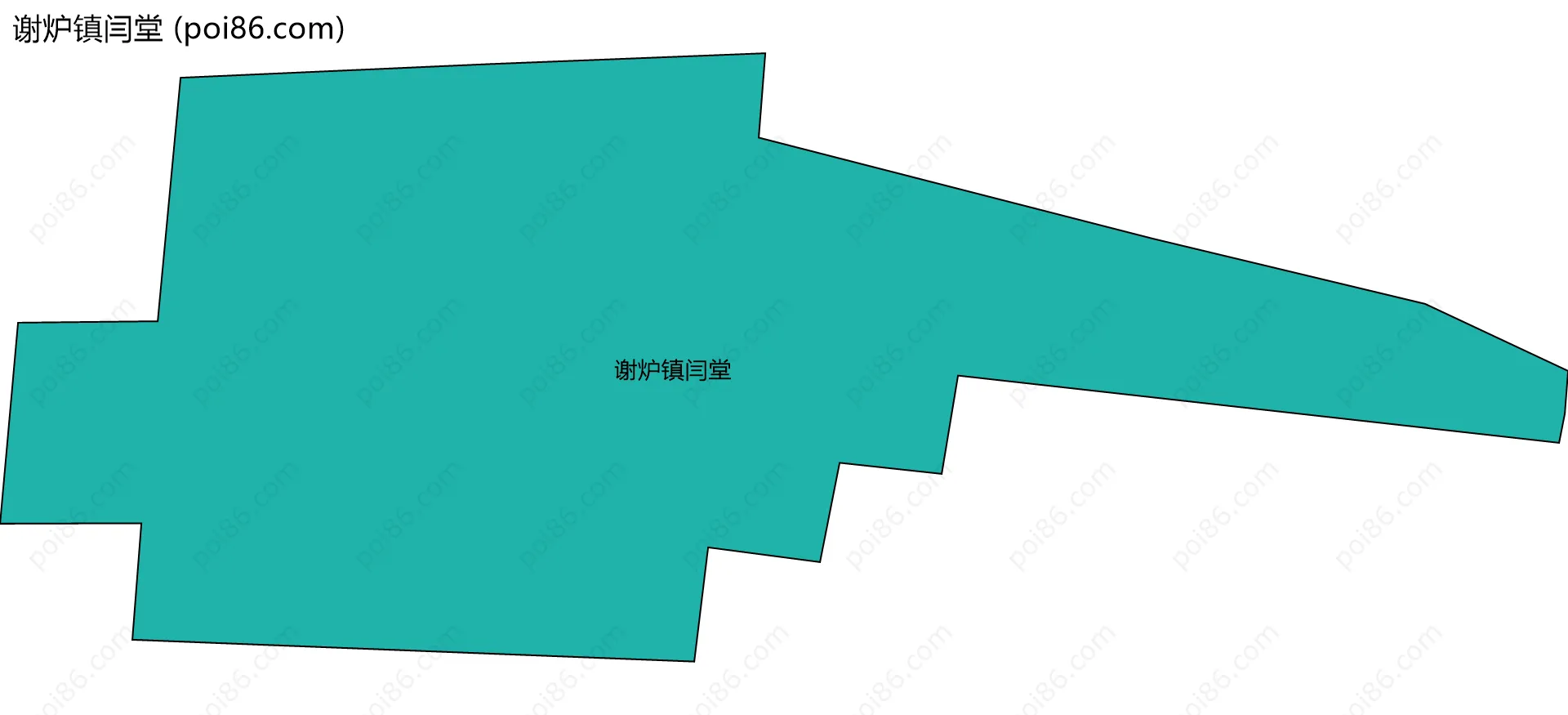 谢炉镇闫堂边界地图