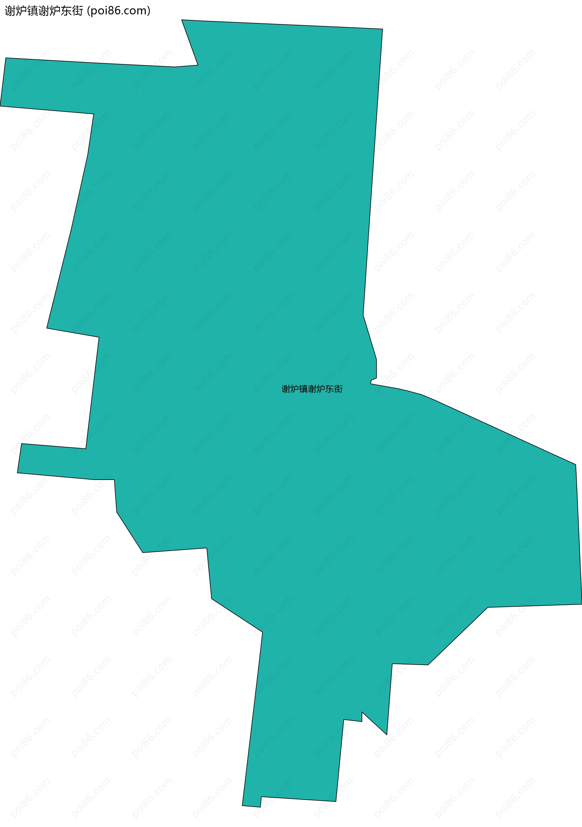 谢炉镇谢炉东街边界地图