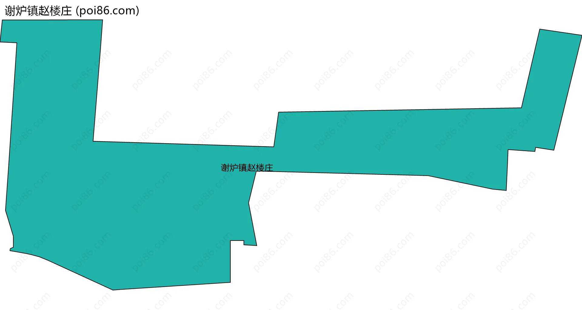 谢炉镇赵楼庄边界地图