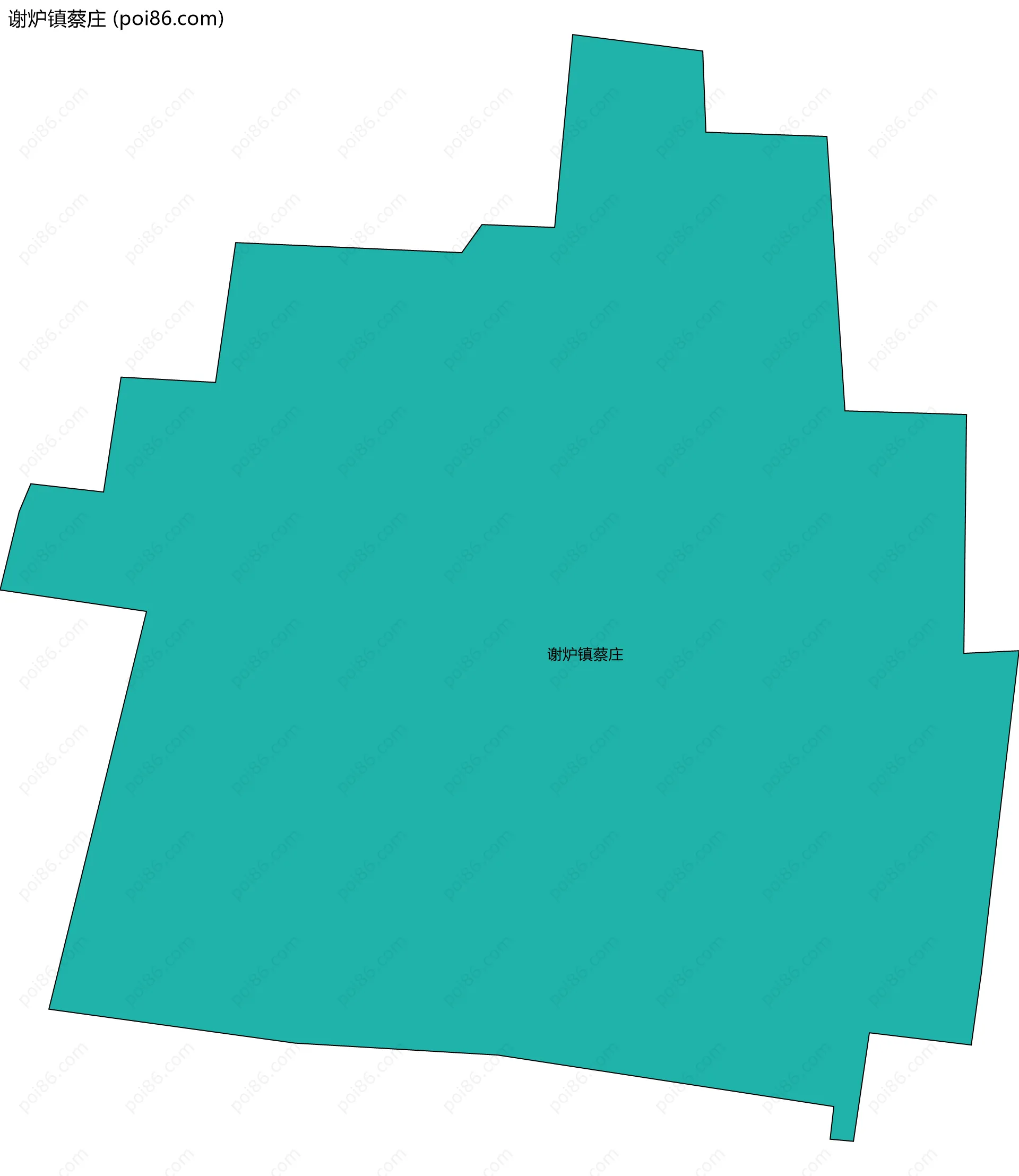谢炉镇蔡庄边界地图