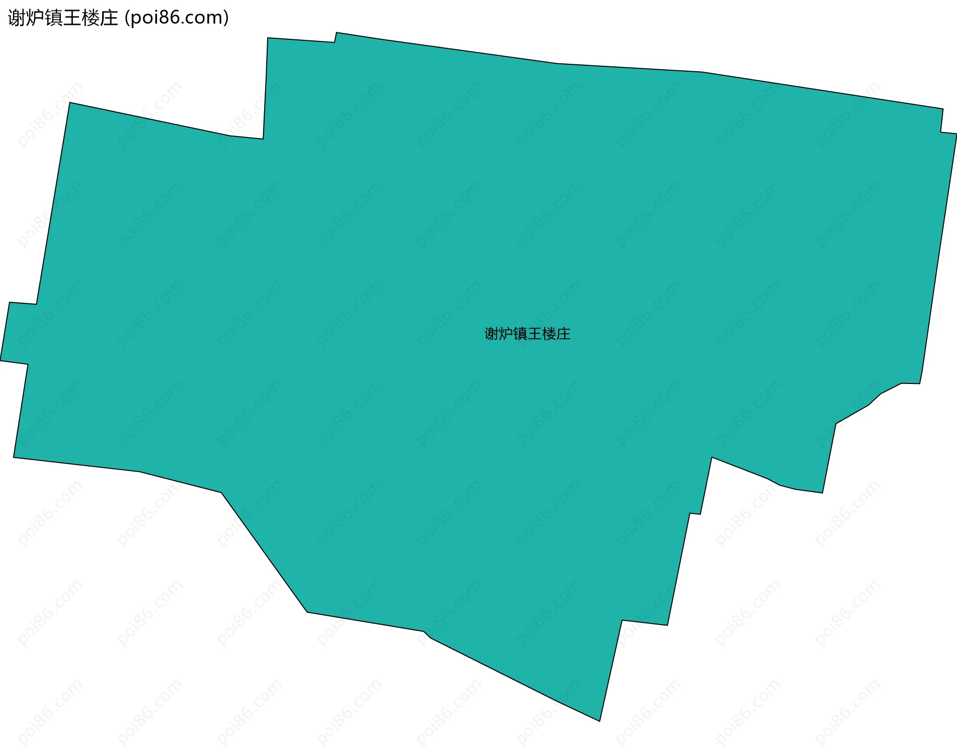 谢炉镇王楼庄边界地图