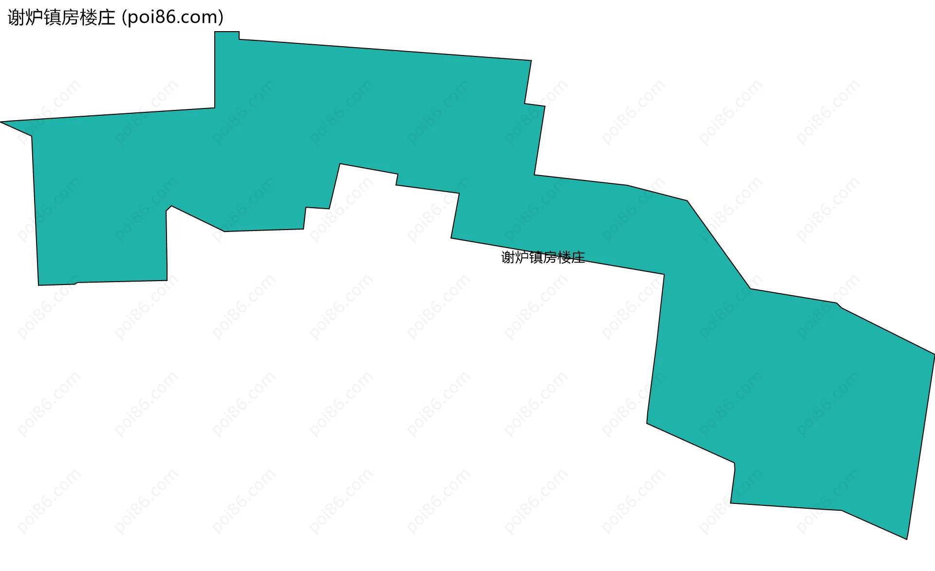 谢炉镇房楼庄边界地图