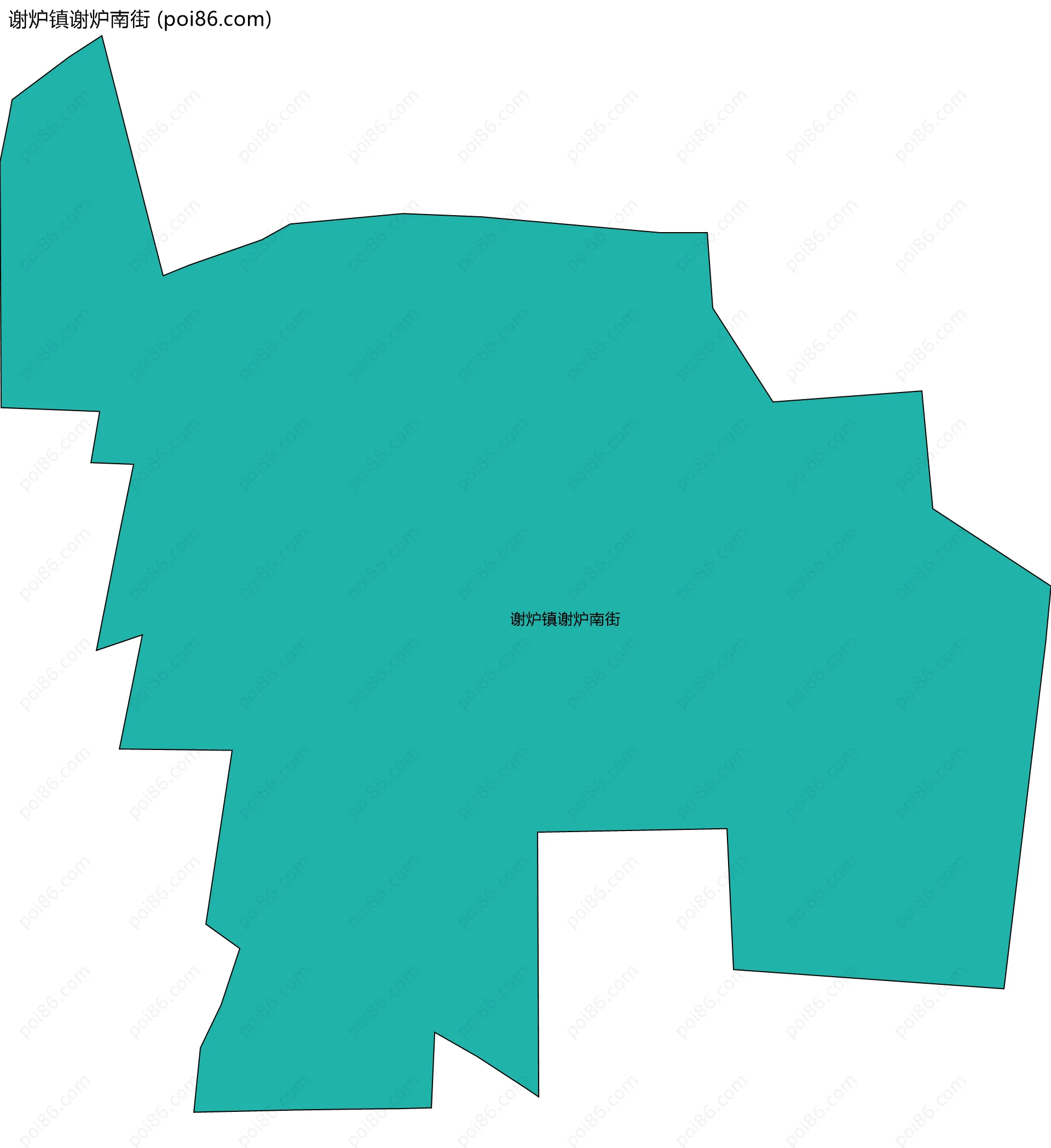谢炉镇谢炉南街边界地图
