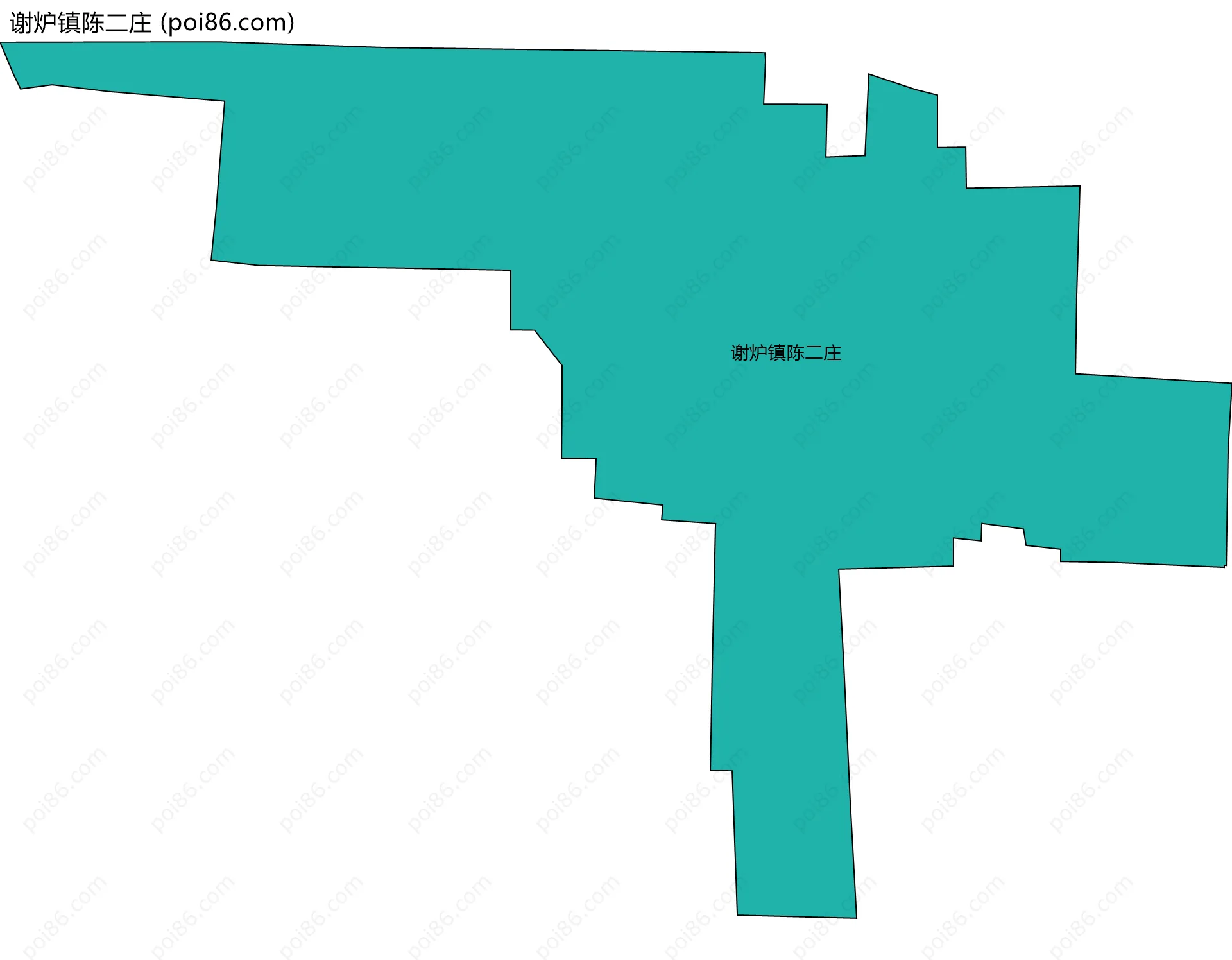 谢炉镇陈二庄边界地图