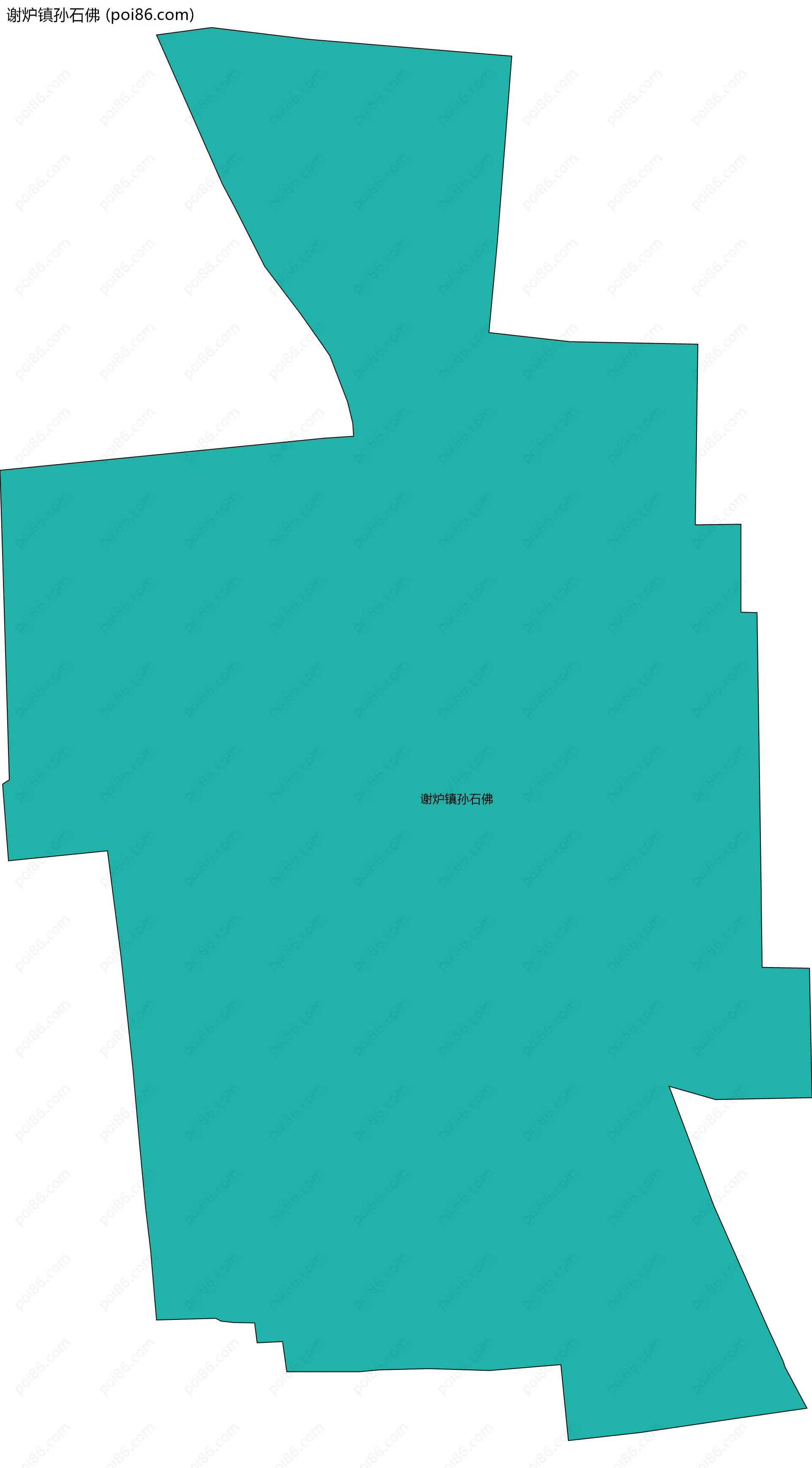 谢炉镇孙石佛边界地图