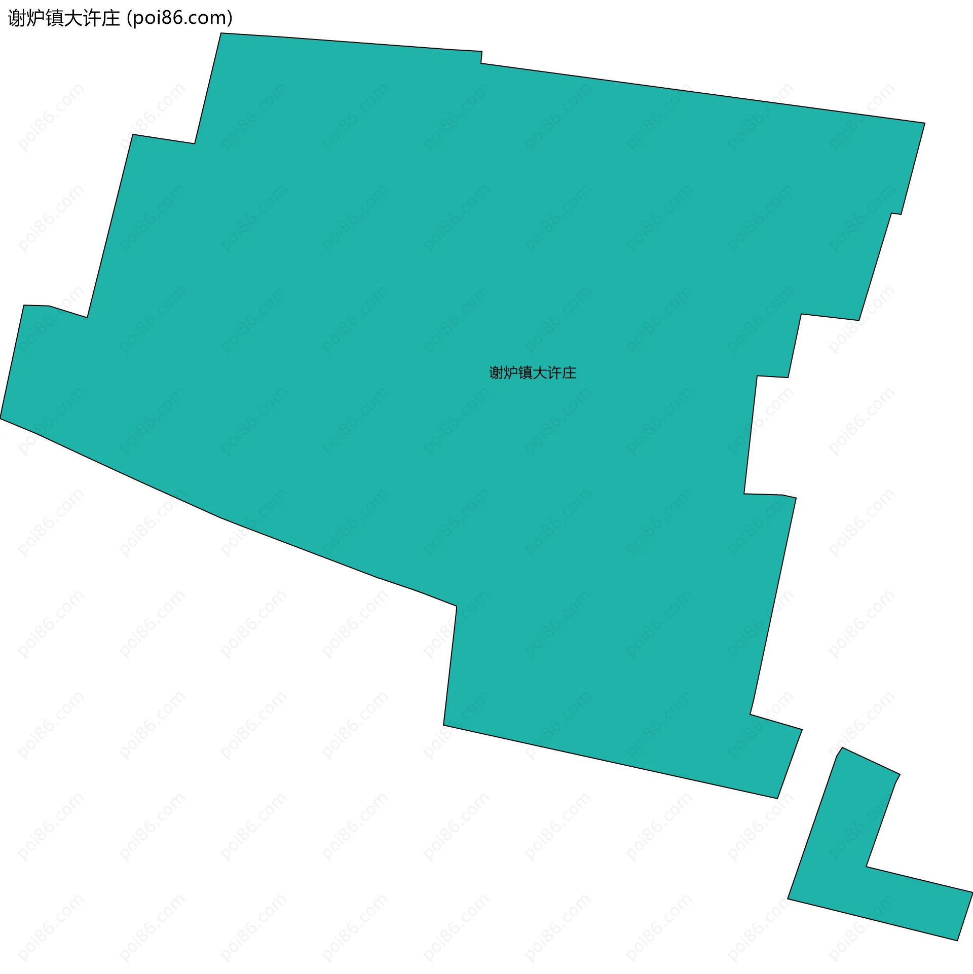 谢炉镇大许庄边界地图