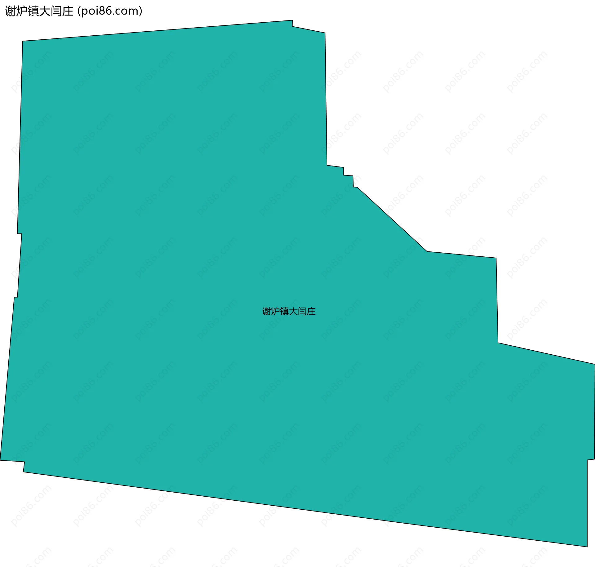 谢炉镇大闫庄边界地图