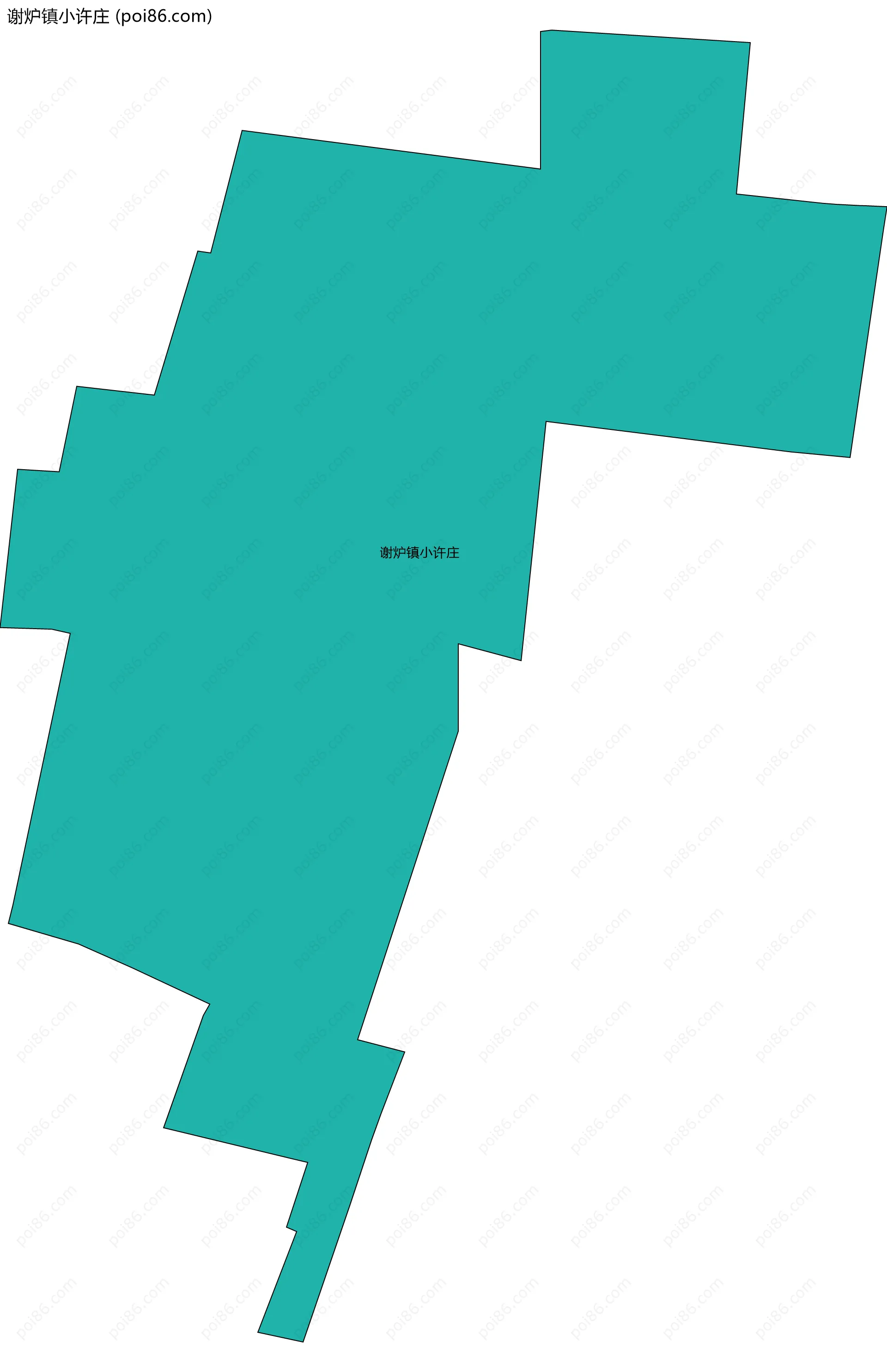 谢炉镇小许庄边界地图