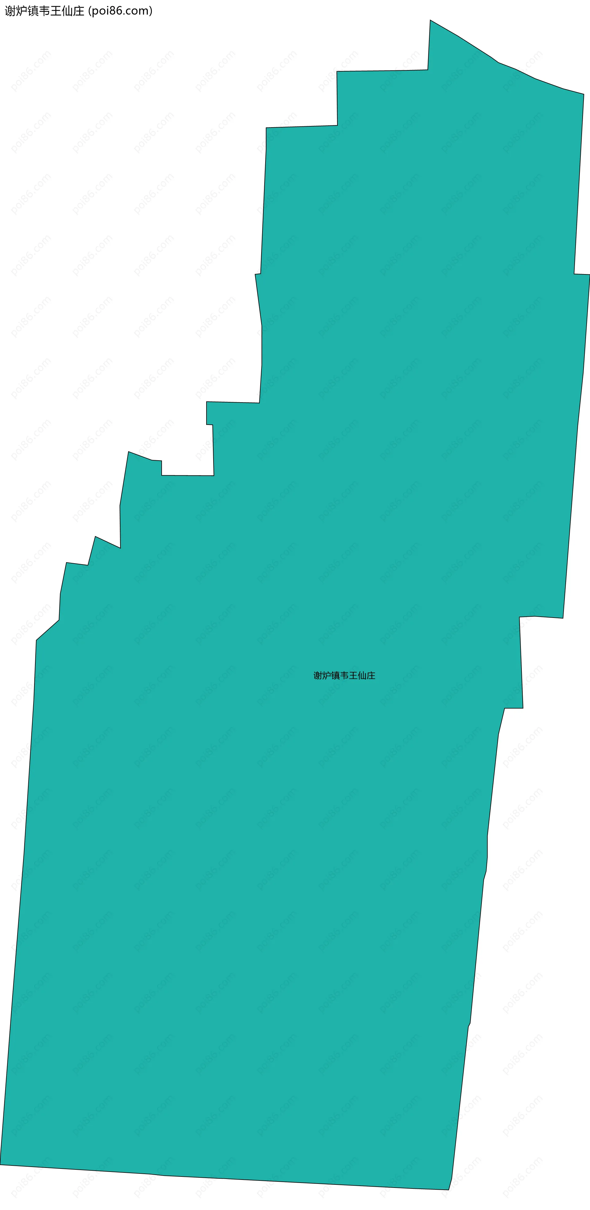 谢炉镇韦王仙庄边界地图