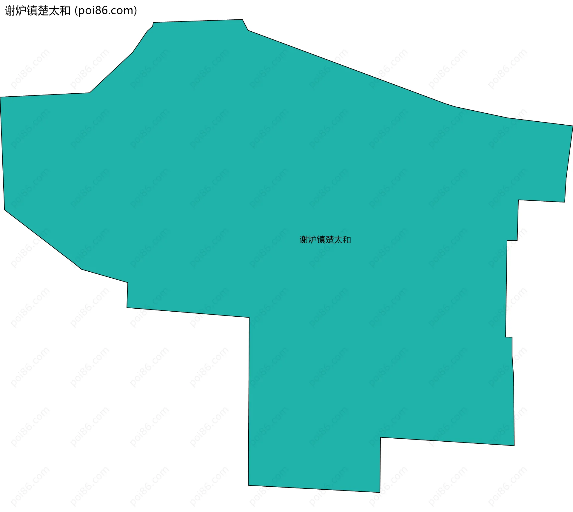 谢炉镇楚太和边界地图