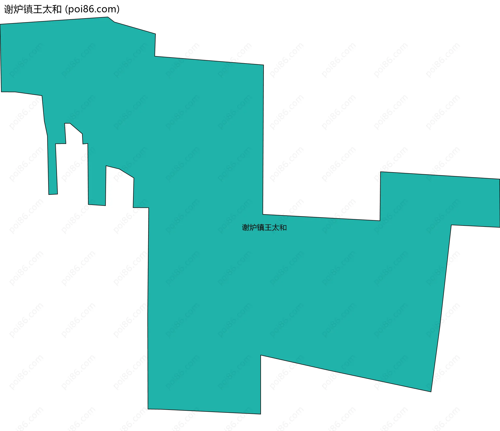 谢炉镇王太和边界地图