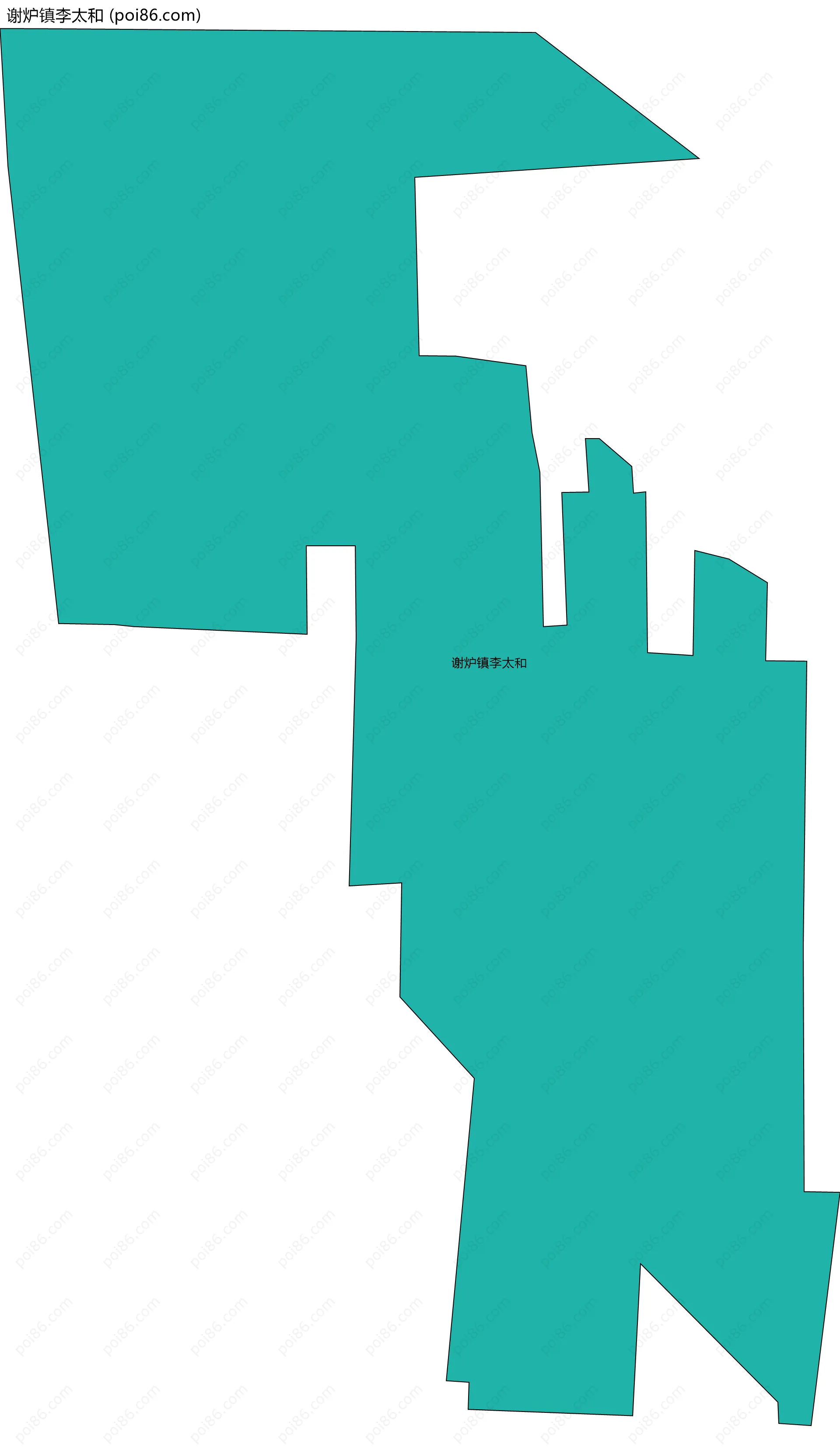 谢炉镇李太和边界地图